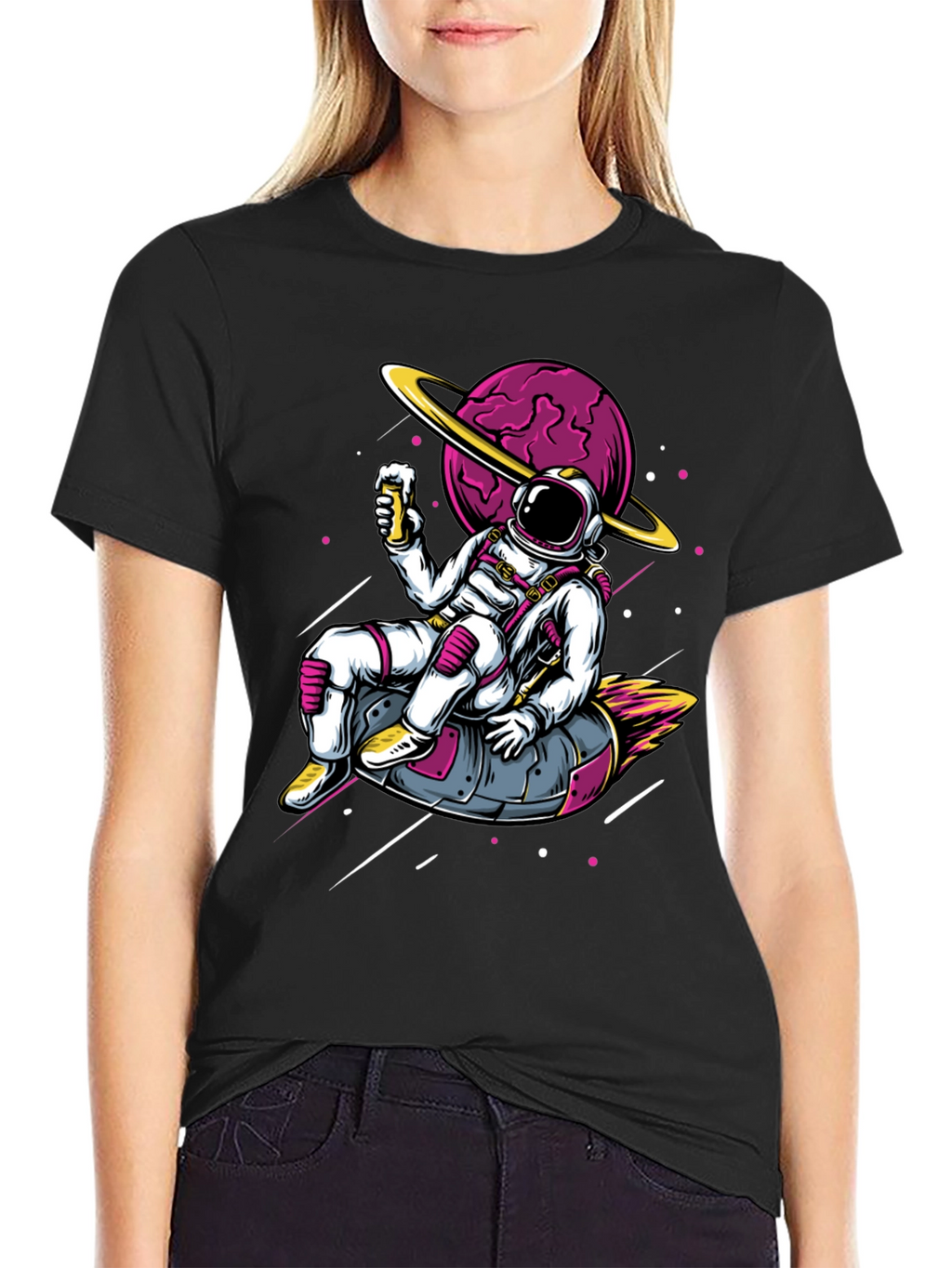Astronaut on Rocket T-Shirt