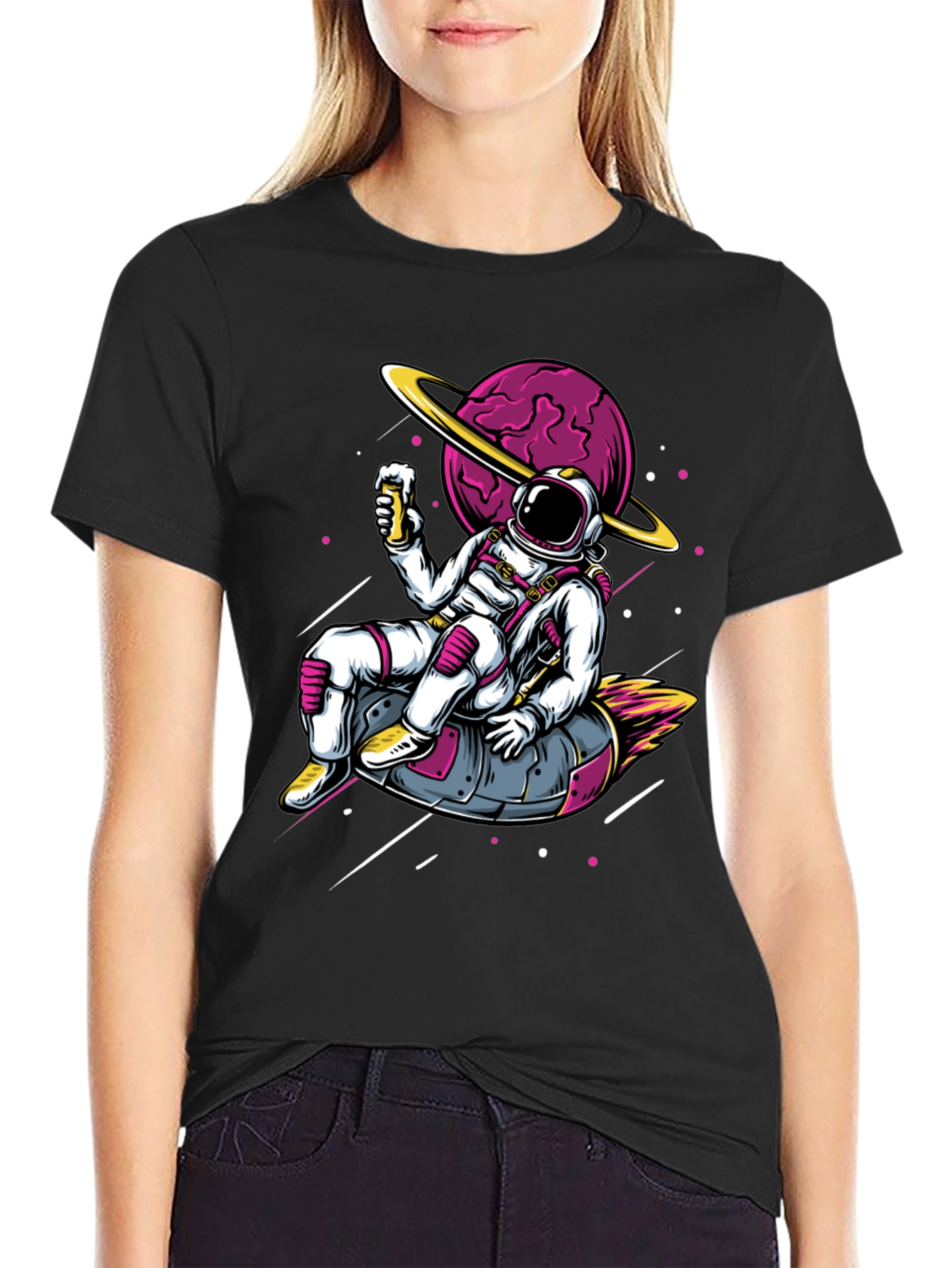 Astronaut on Rocket T-Shirt
