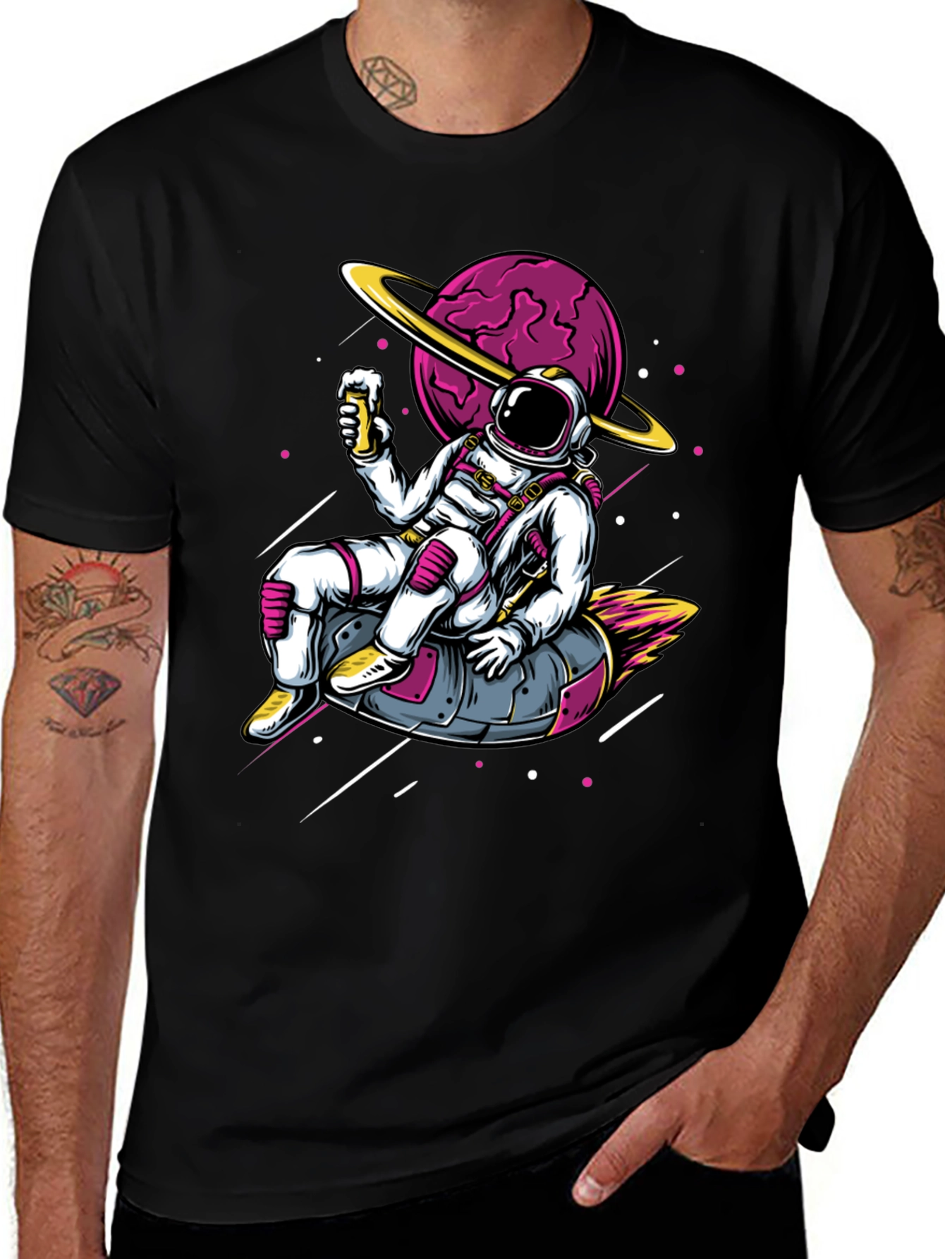 Astronaut on Rocket T-Shirt