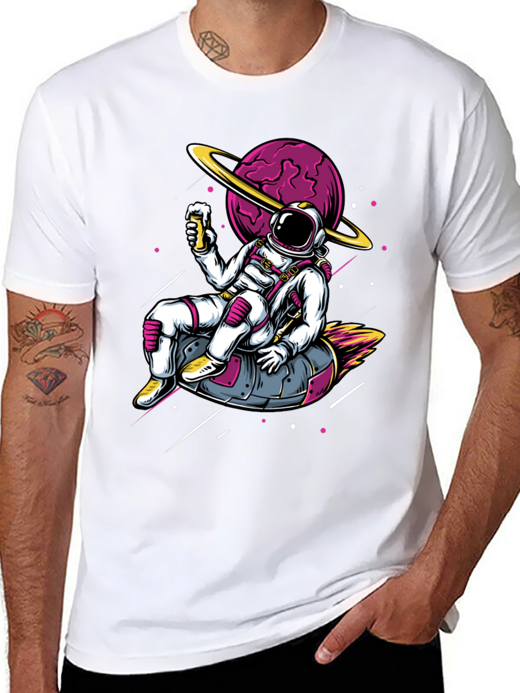 Astronaut on Rocket T-Shirt