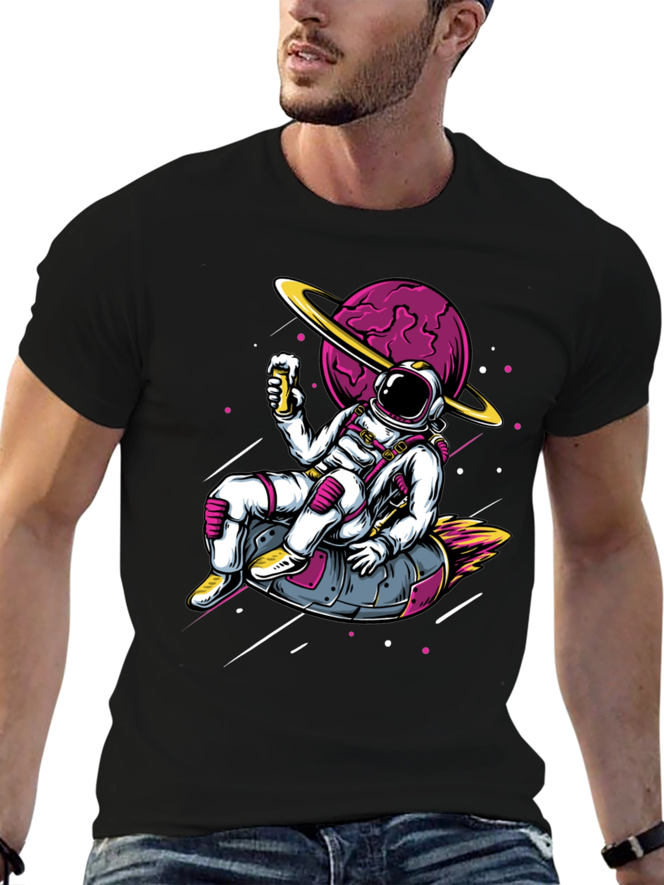 Astronaut on Rocket T-Shirt