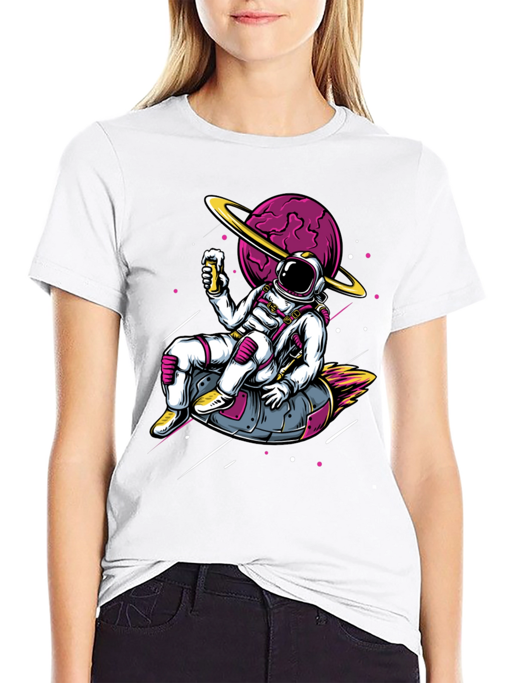 Astronaut on Rocket T-Shirt