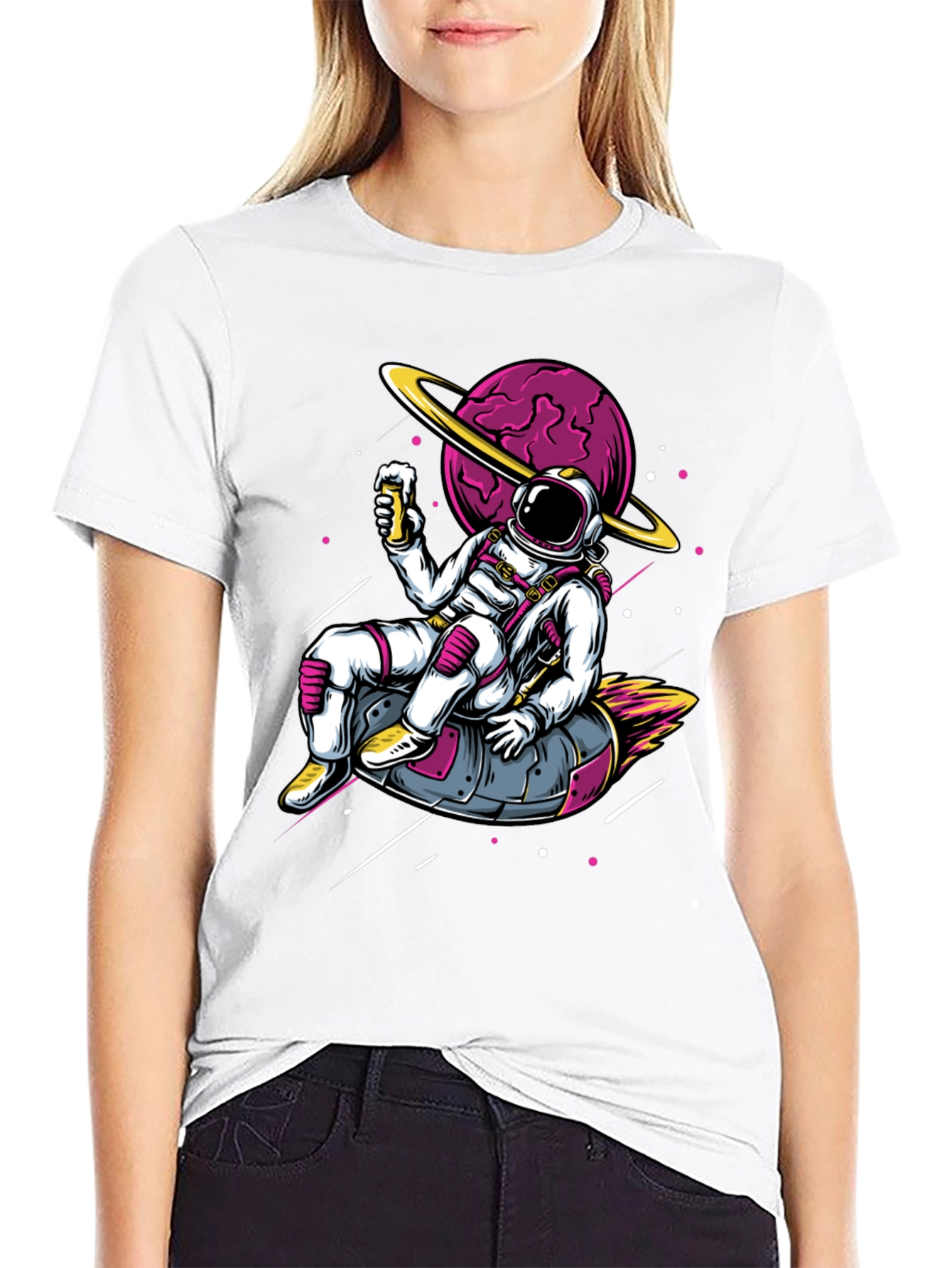 Astronaut on Rocket T-Shirt