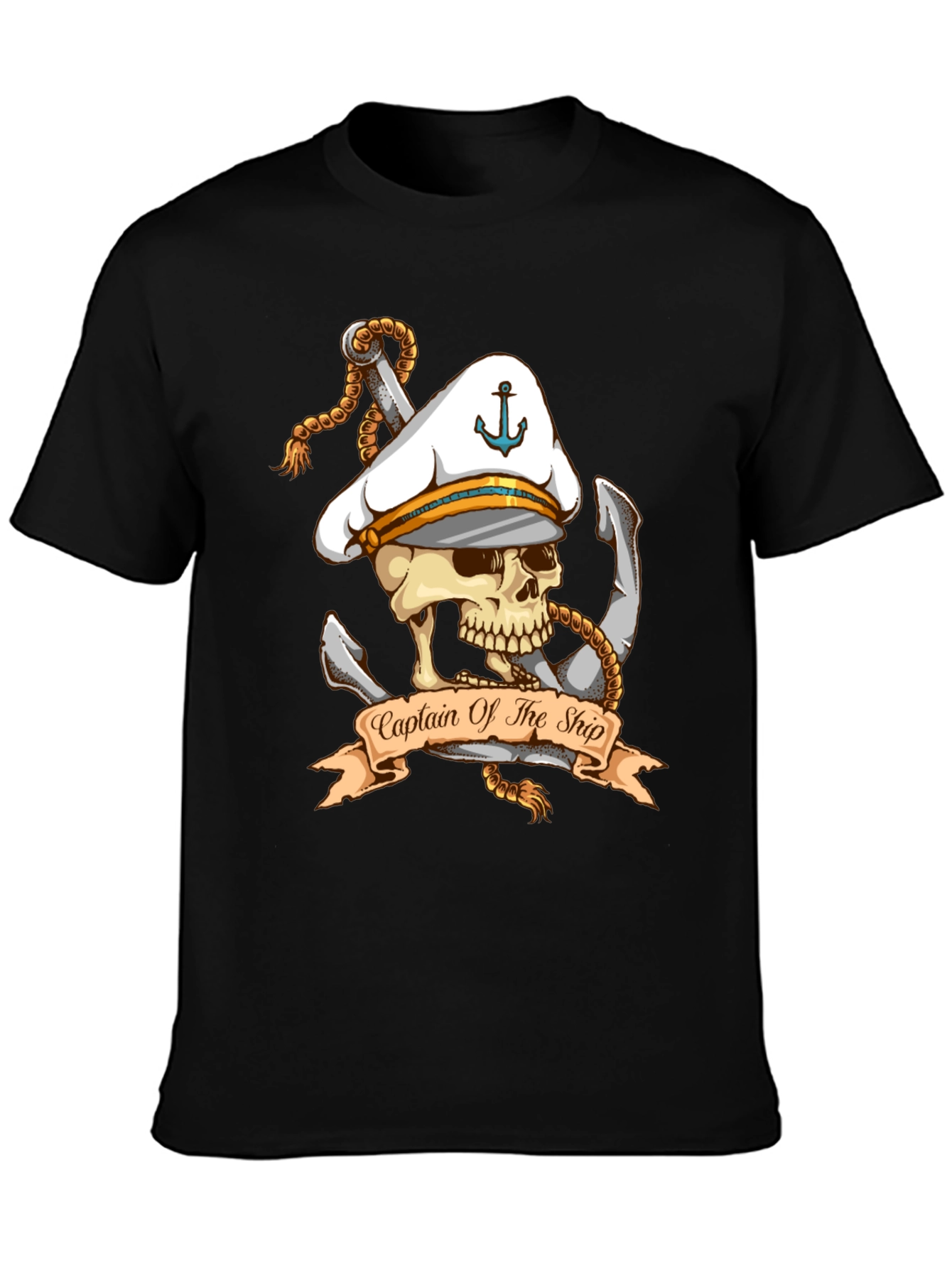 Captain of The Ship Skull Graphic T-Shirt