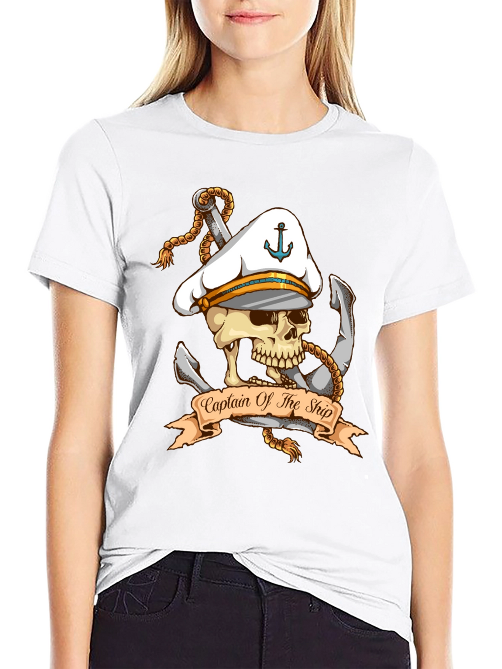 Captain of The Ship Skull Graphic T-Shirt