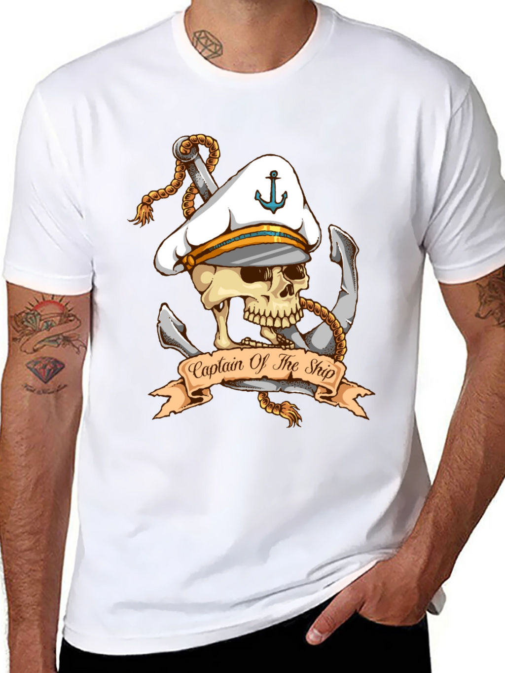 Captain of The Ship Skull Graphic T-Shirt