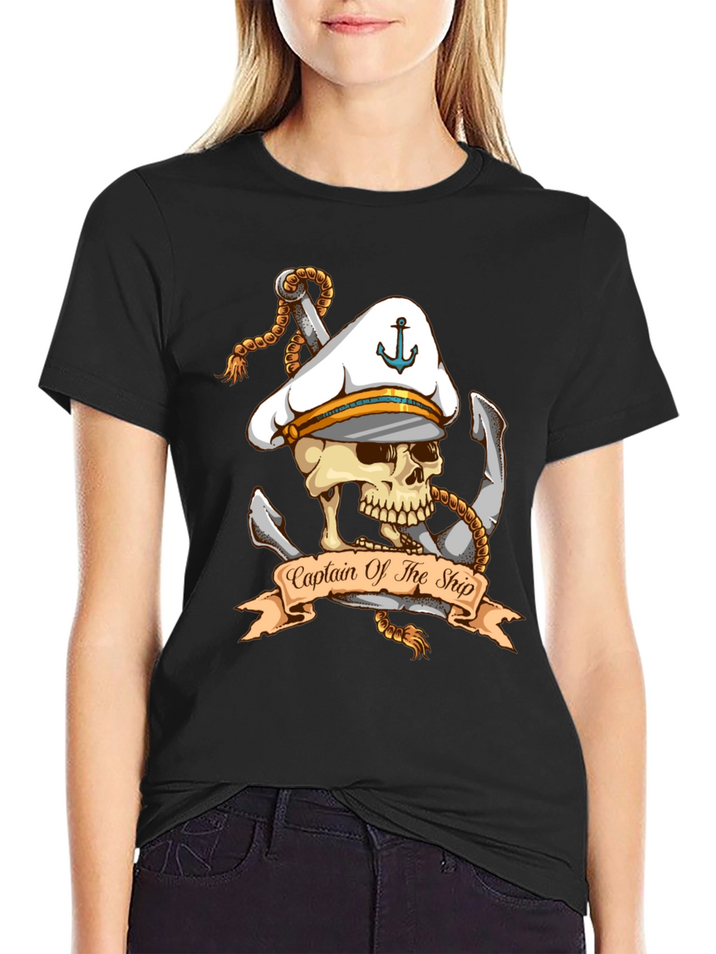 Captain of The Ship Skull Graphic T-Shirt