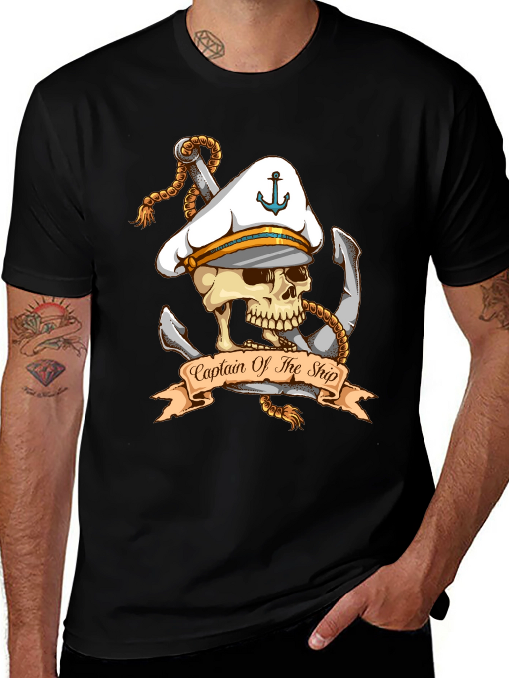 Captain of The Ship Skull Graphic T-Shirt