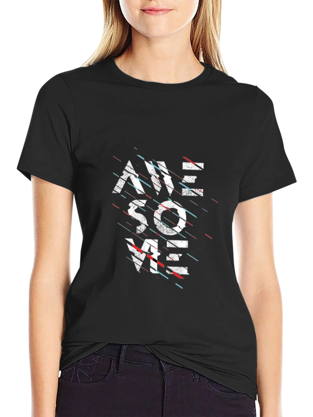Awesome Graphic Tee - Black Casual T-Shirt