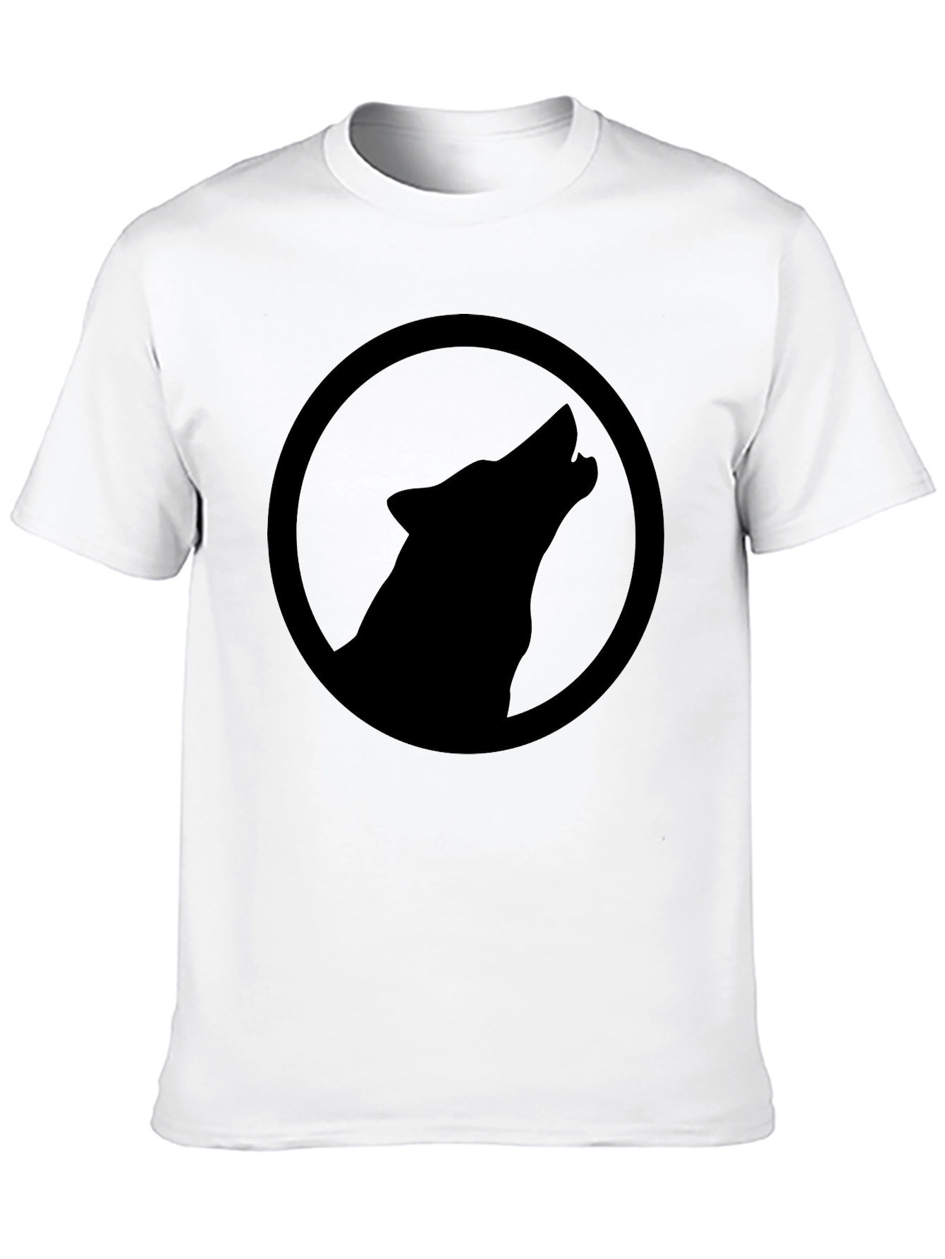 Wolf Howl Silhouette Graphic T-Shirt