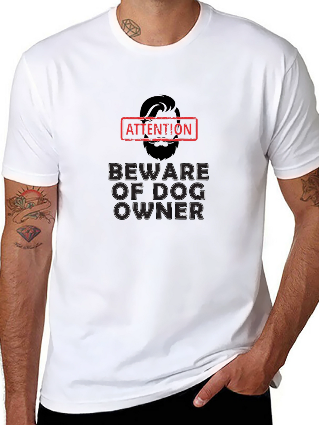 Beware of Dog Owner - Graphic Mens Tee