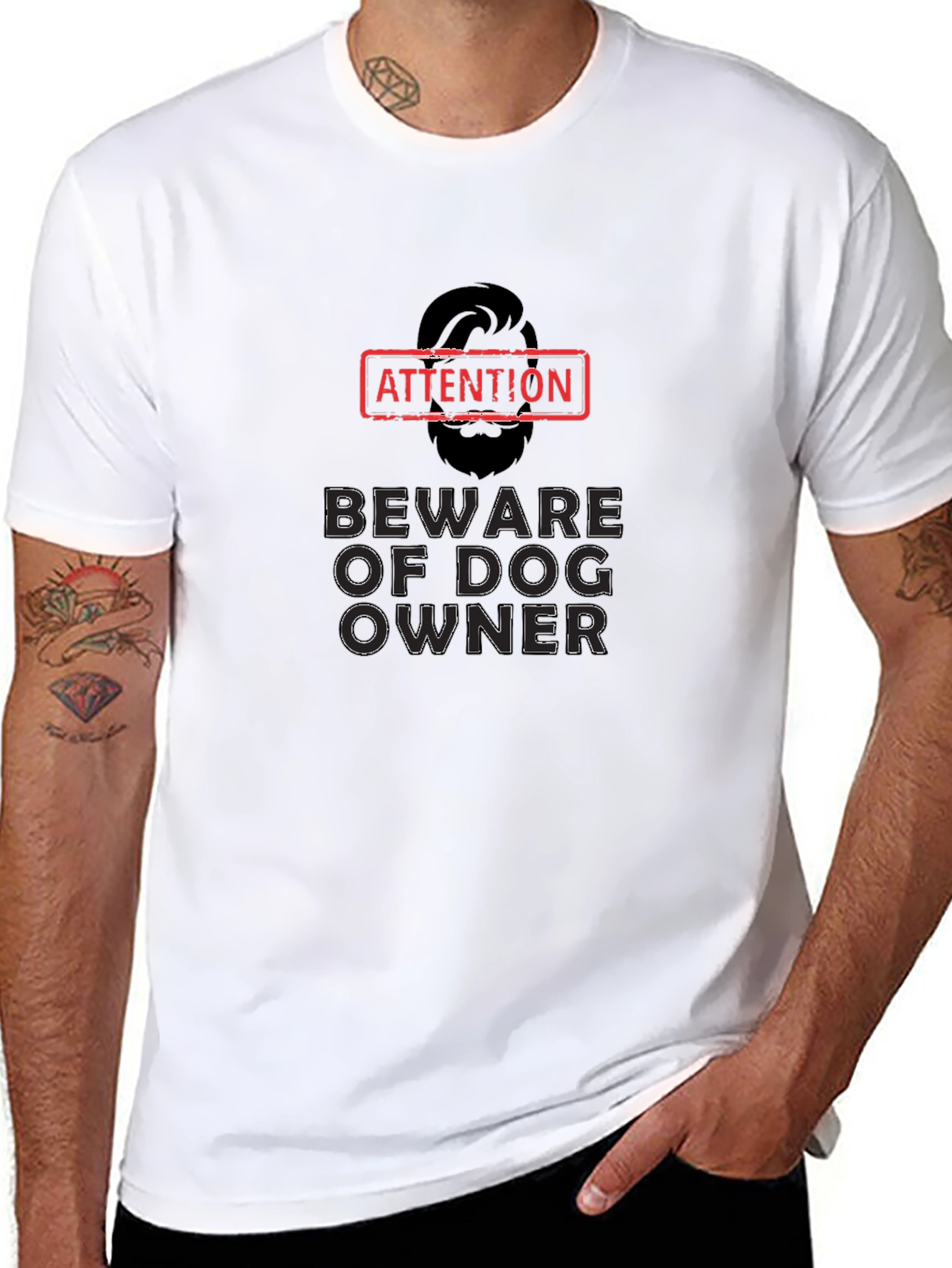 Beware of Dog Owner - Graphic Mens Tee