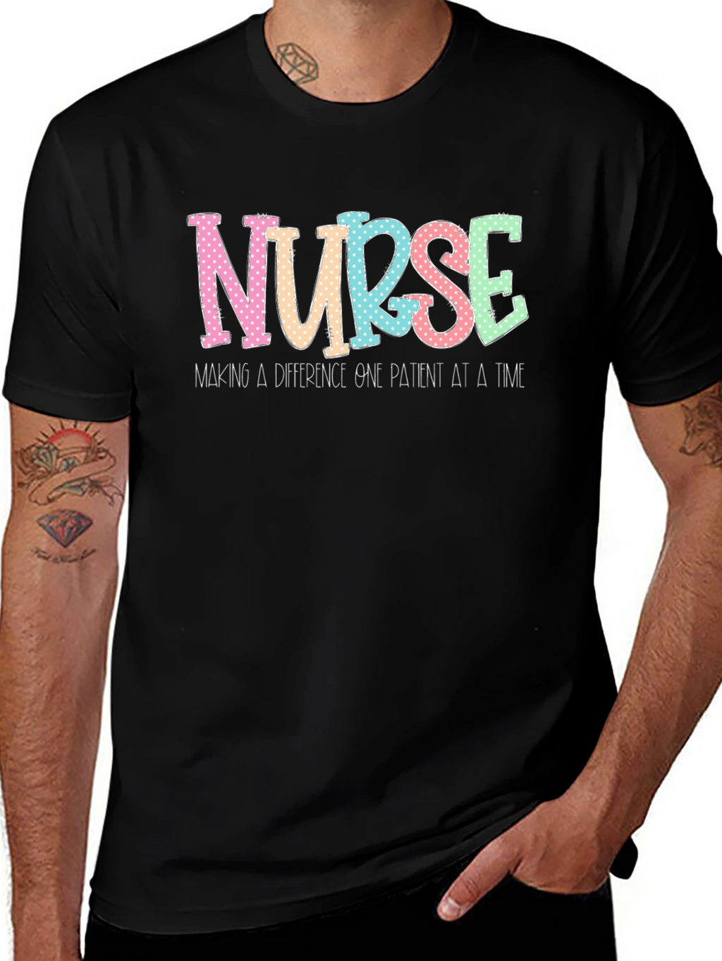 Nurse Making a Difference Black T-Shirt