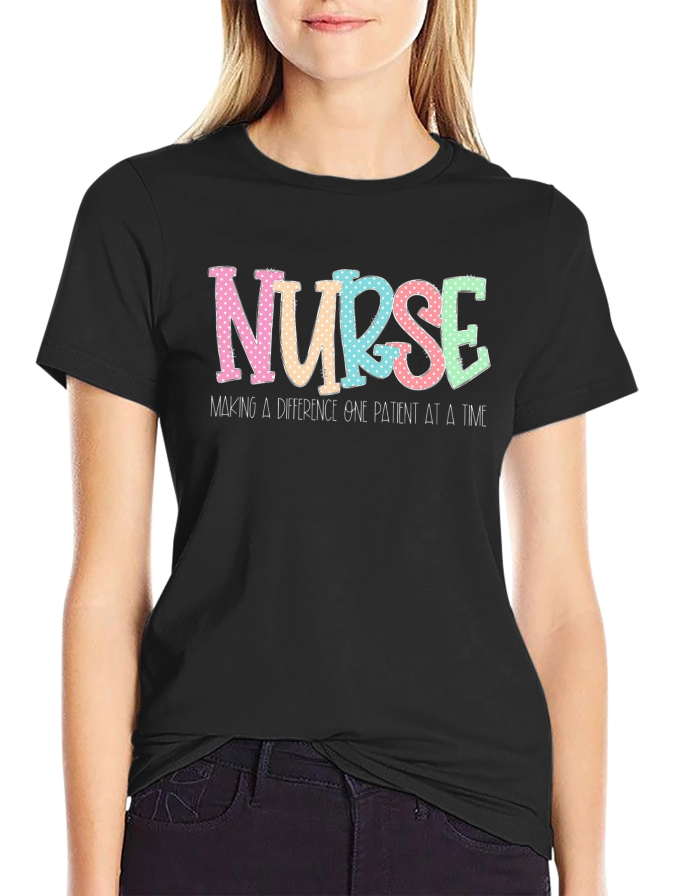 Nurse Making a Difference Black T-Shirt