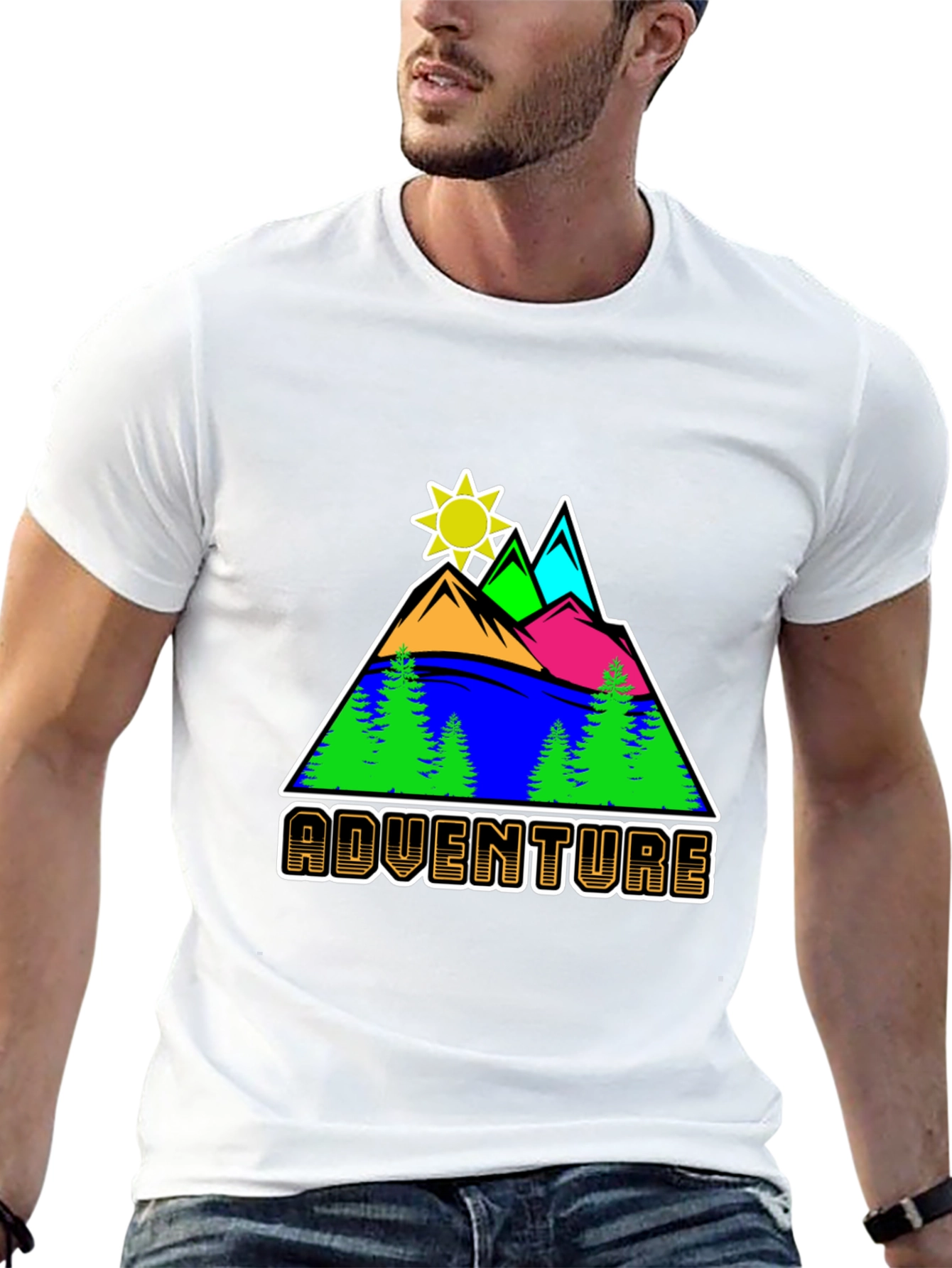 Adventure Graphic Tee - Mountain Scene T-Shirt