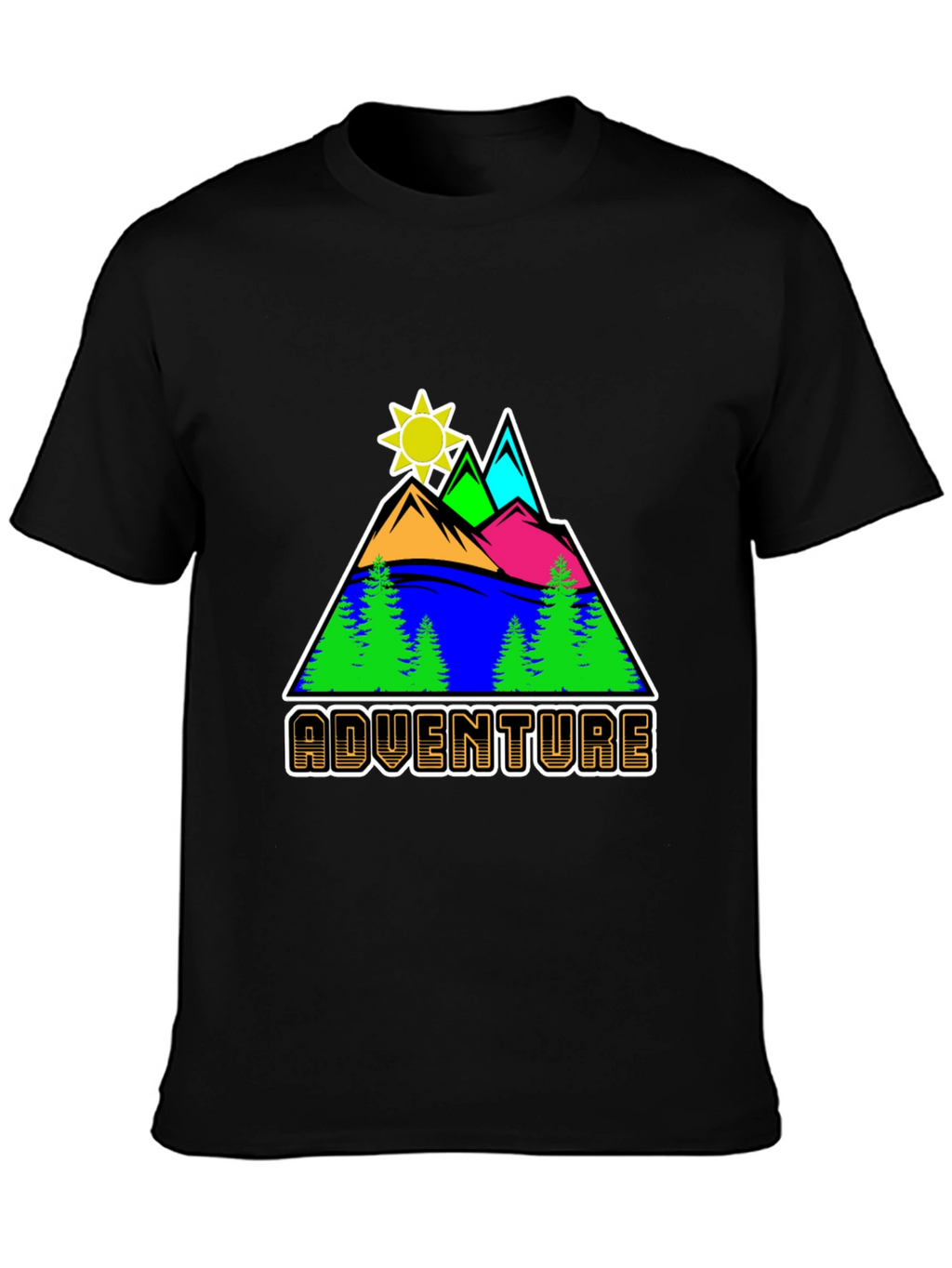 Adventure Graphic Tee - Mountain Scene T-Shirt