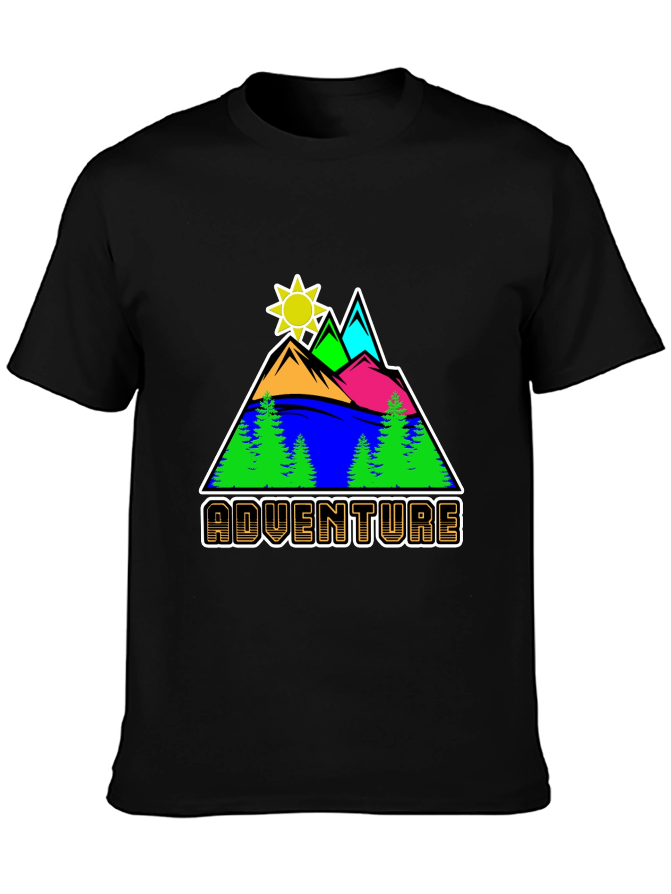 Adventure Graphic Tee - Mountain Scene T-Shirt