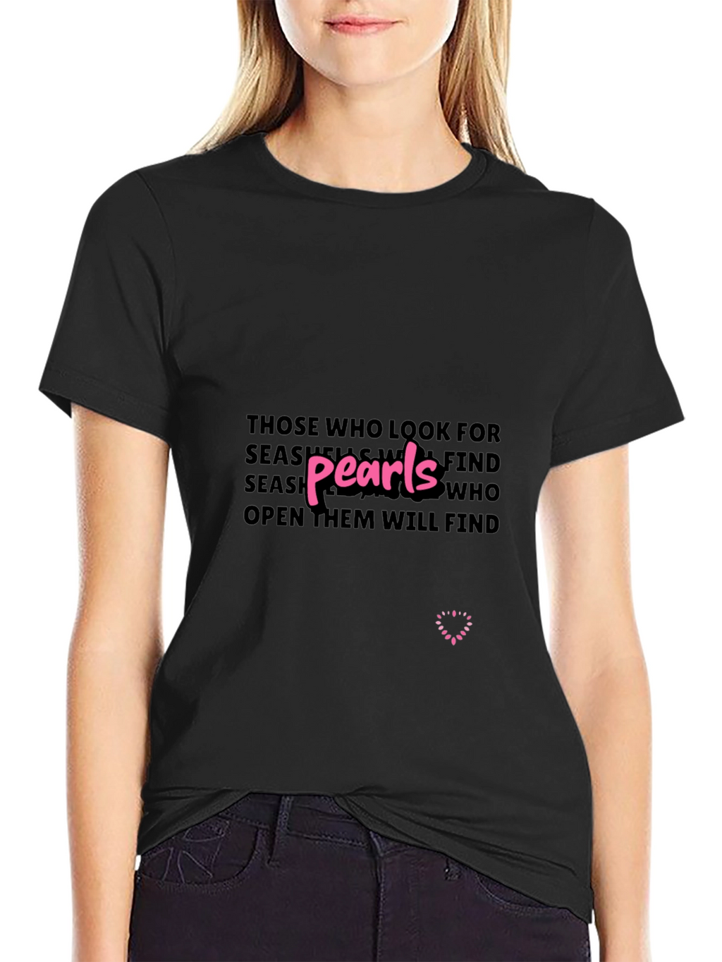 Pearls Wisdom Graphic Tee - Unisex Black T-Shirt