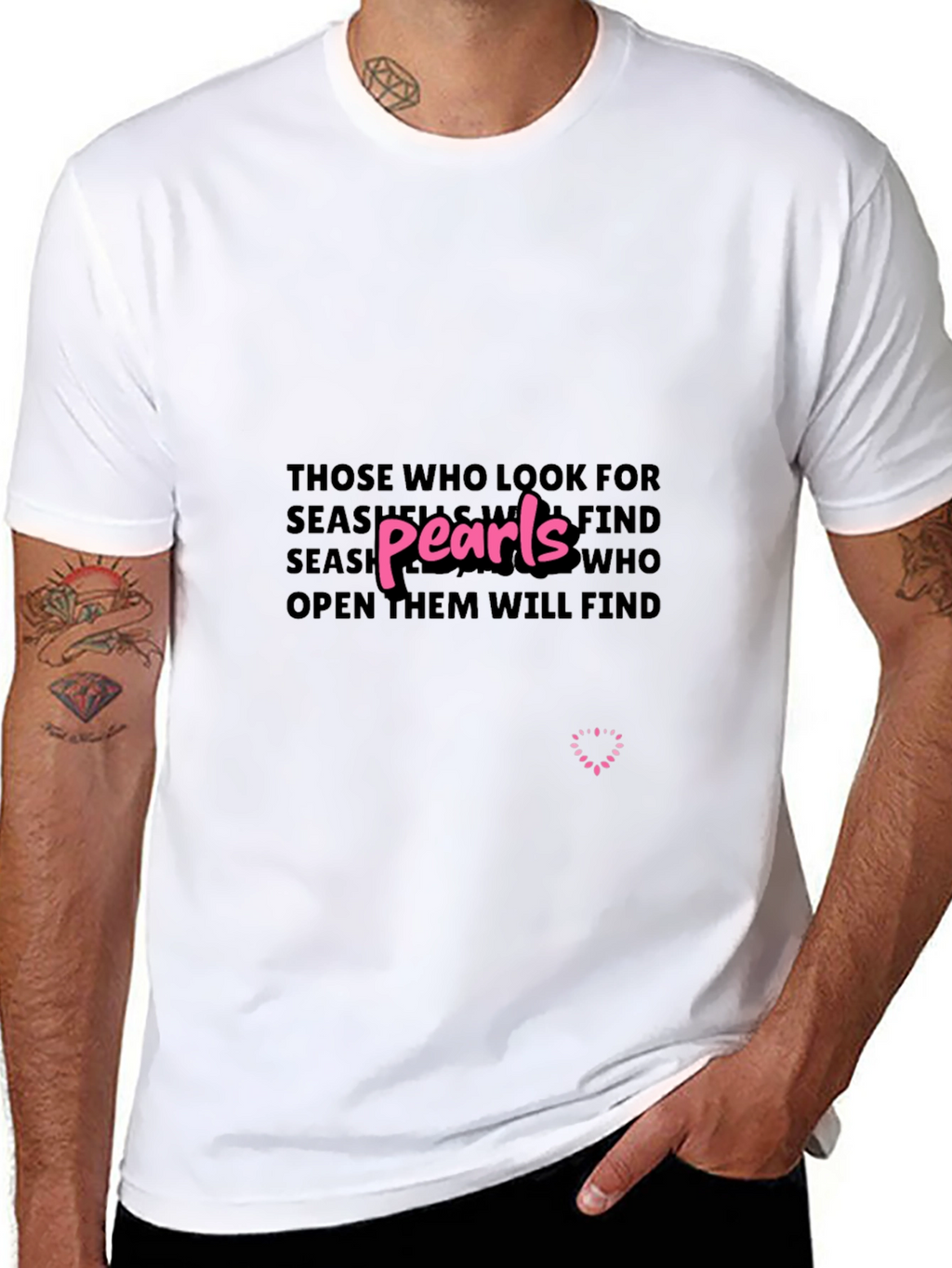 Pearls Wisdom Graphic Tee - Unisex Black T-Shirt