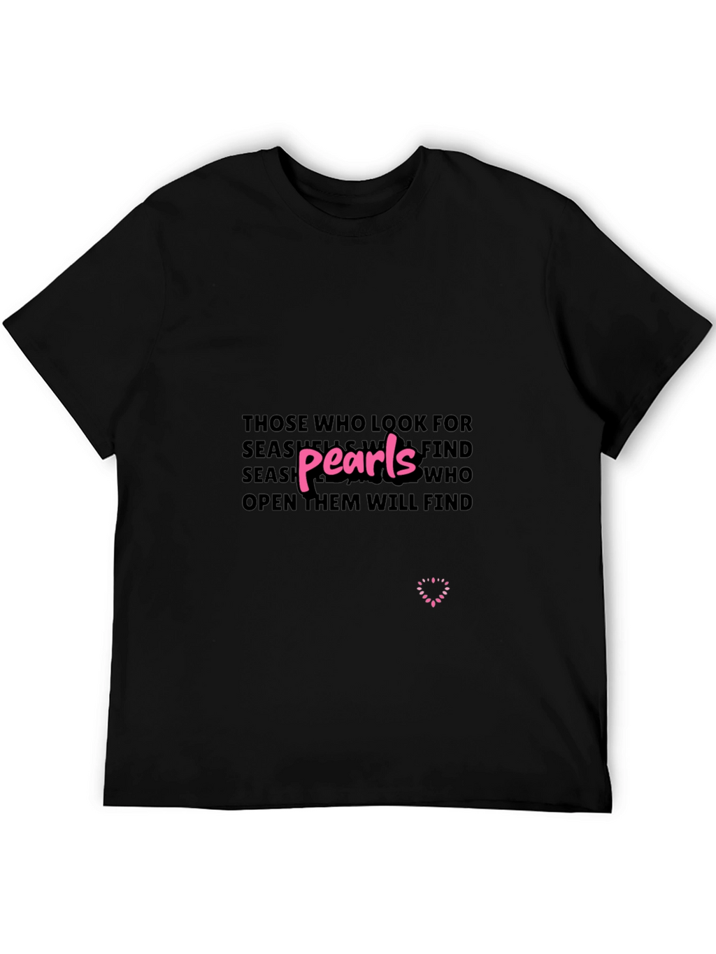 Pearls Wisdom Graphic Tee - Unisex Black T-Shirt