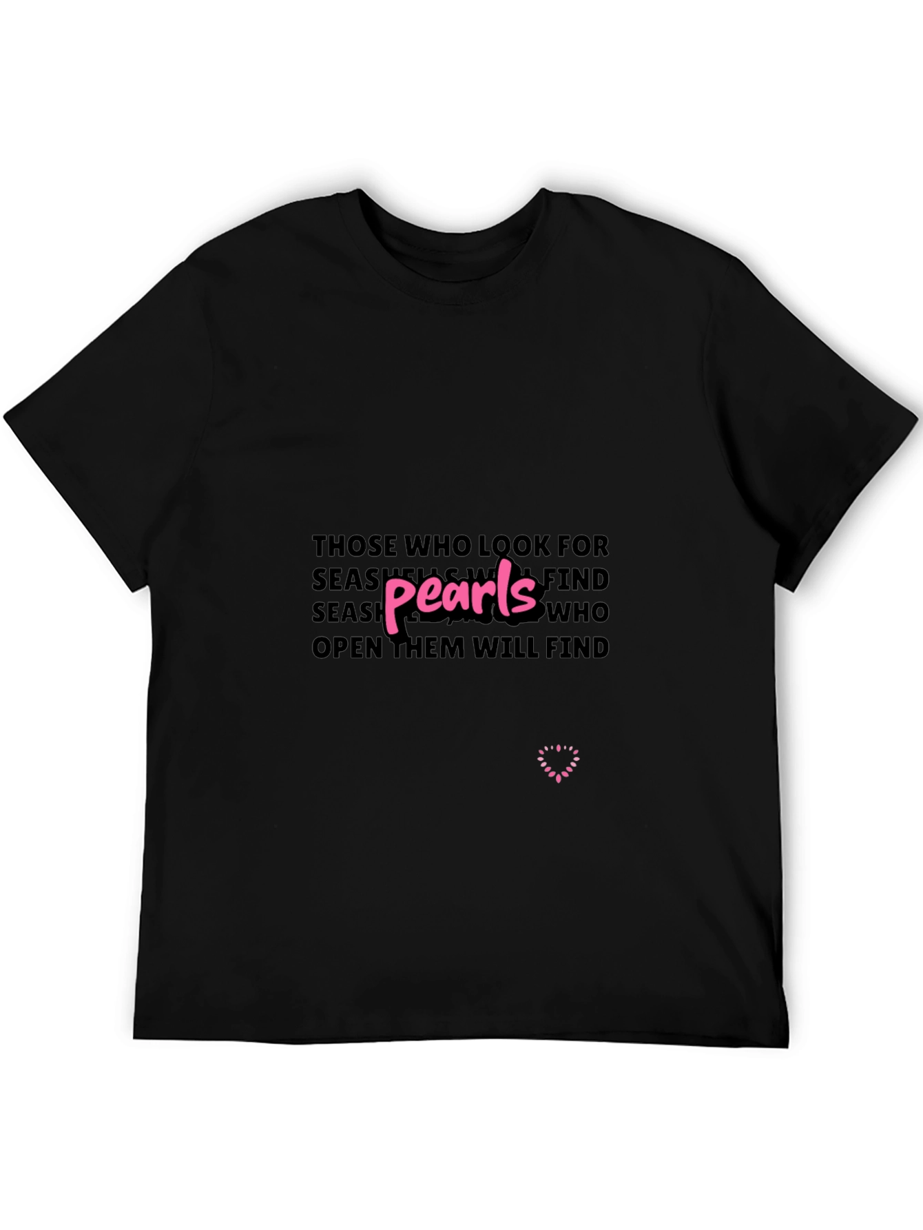 Pearls Wisdom Graphic Tee - Unisex Black T-Shirt