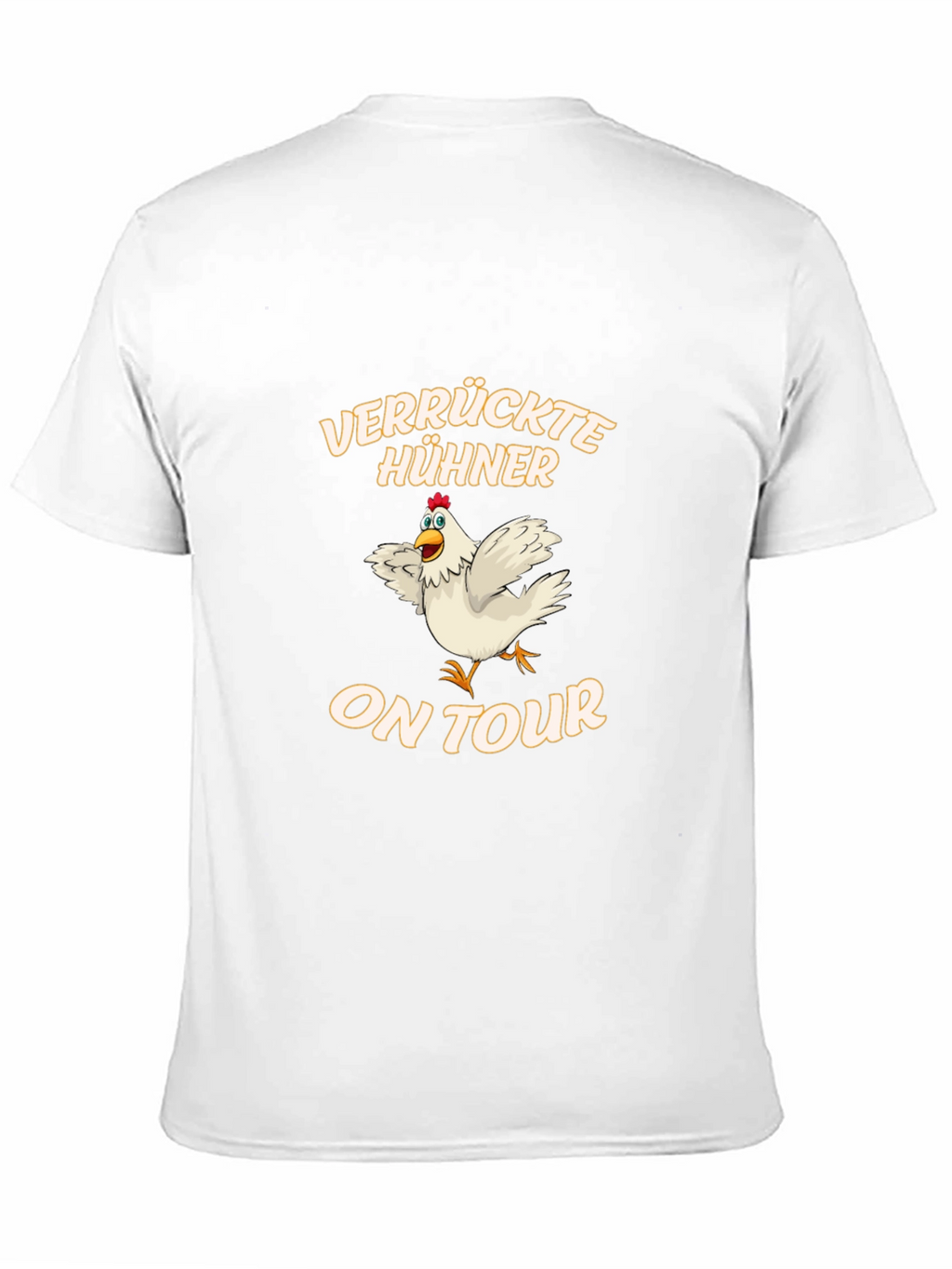 Funny Chicken On Tour Black T-Shirt
