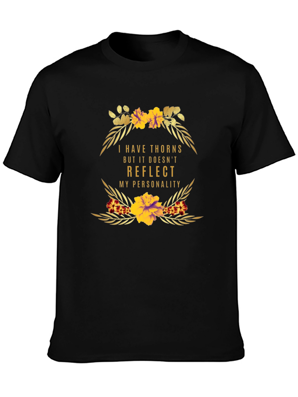 Floral Thorns Personality Graphic T-Shirt