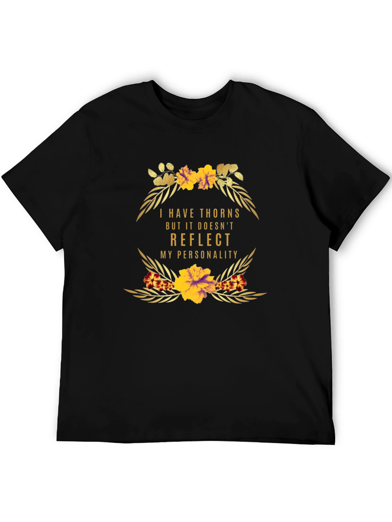 Floral Thorns Personality Graphic T-Shirt