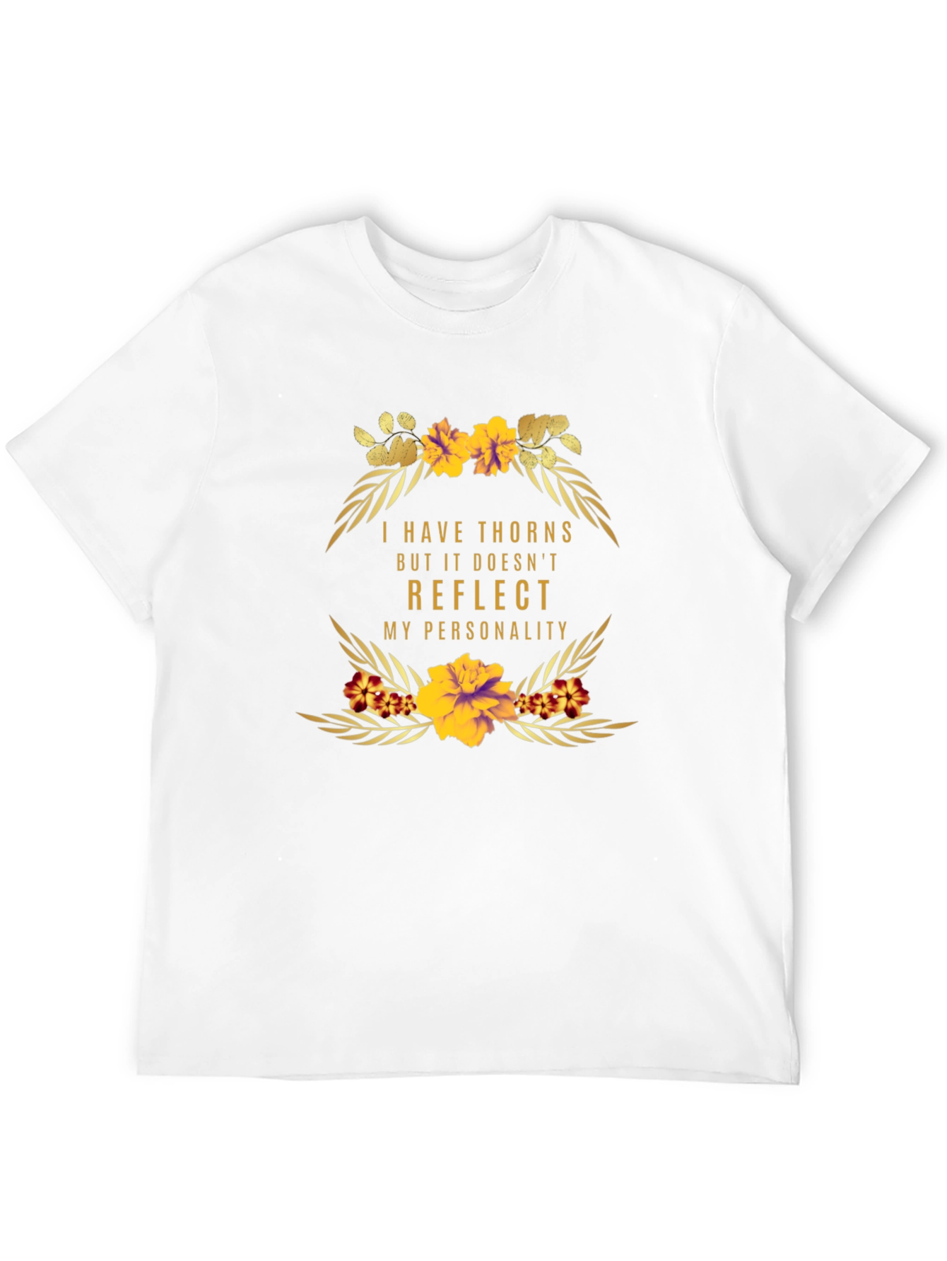 Floral Thorns Personality Graphic T-Shirt