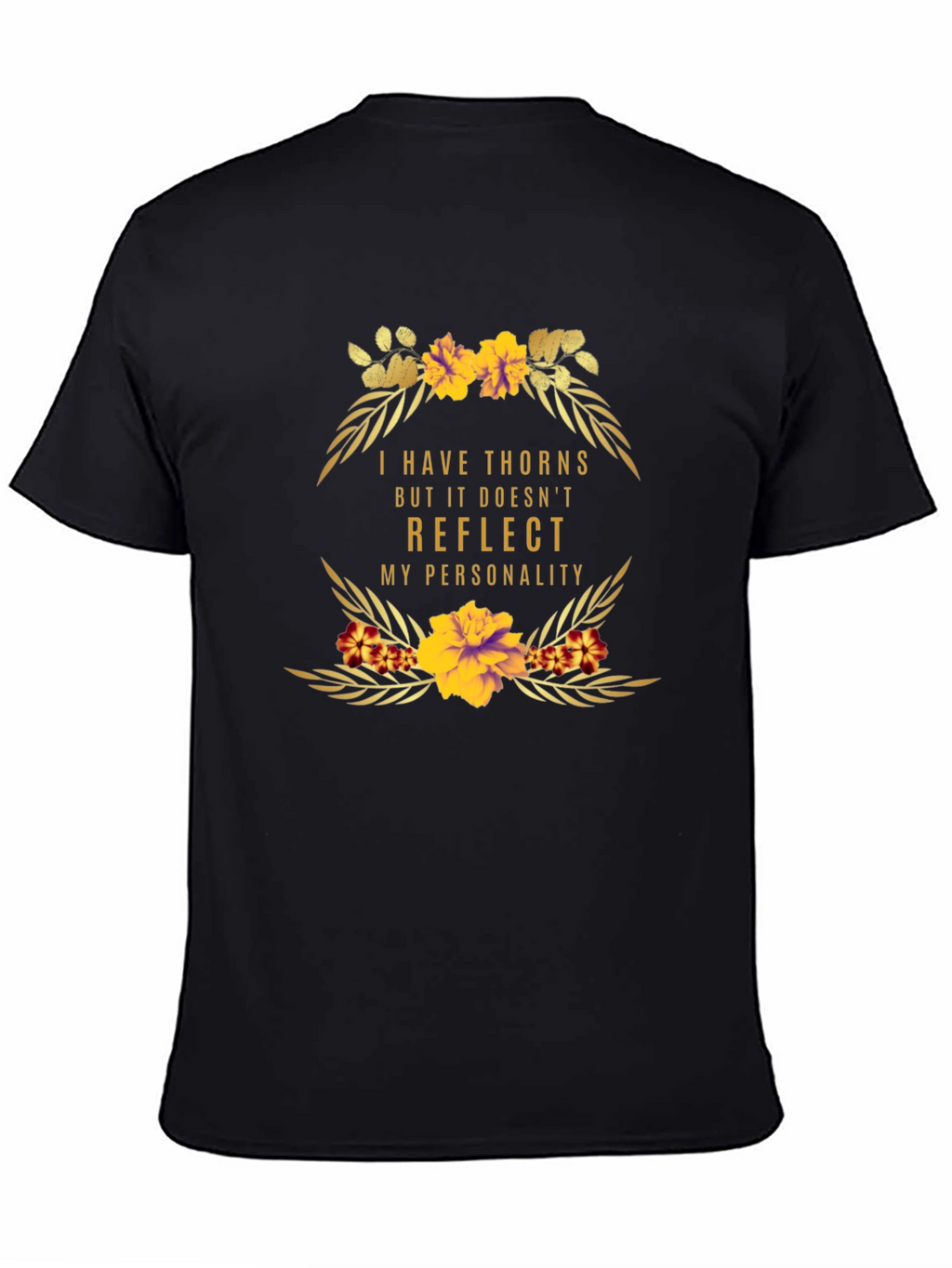 Floral Thorns Personality Graphic T-Shirt
