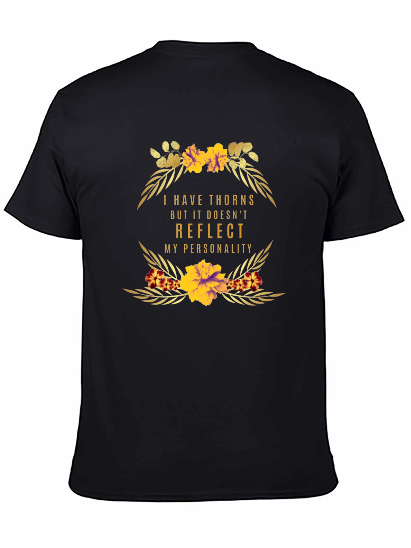 Floral Thorns Personality Graphic T-Shirt