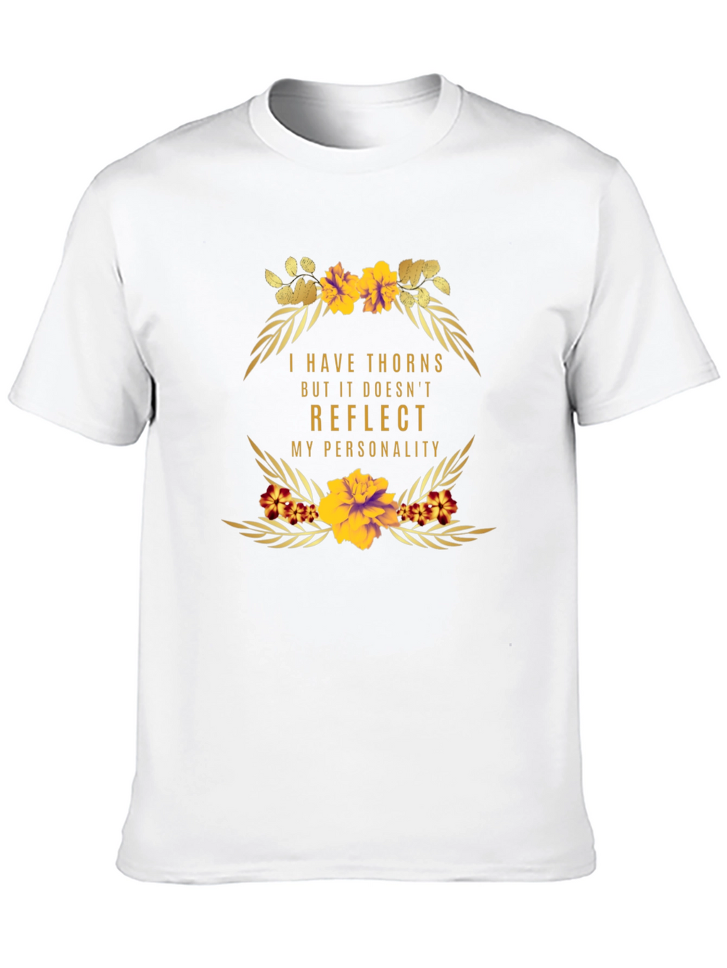 Floral Thorns Personality Graphic T-Shirt