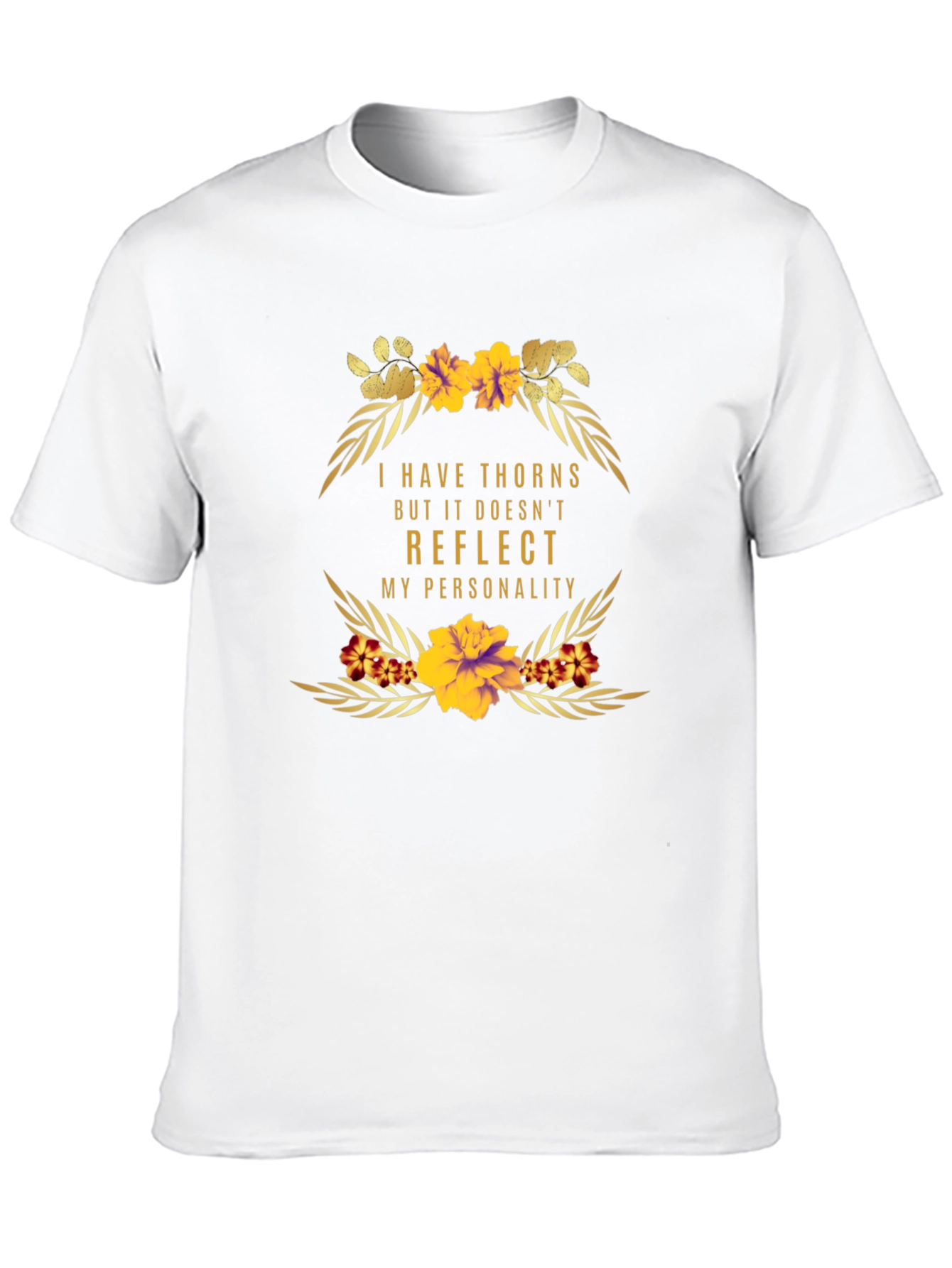 Floral Thorns Personality Graphic T-Shirt