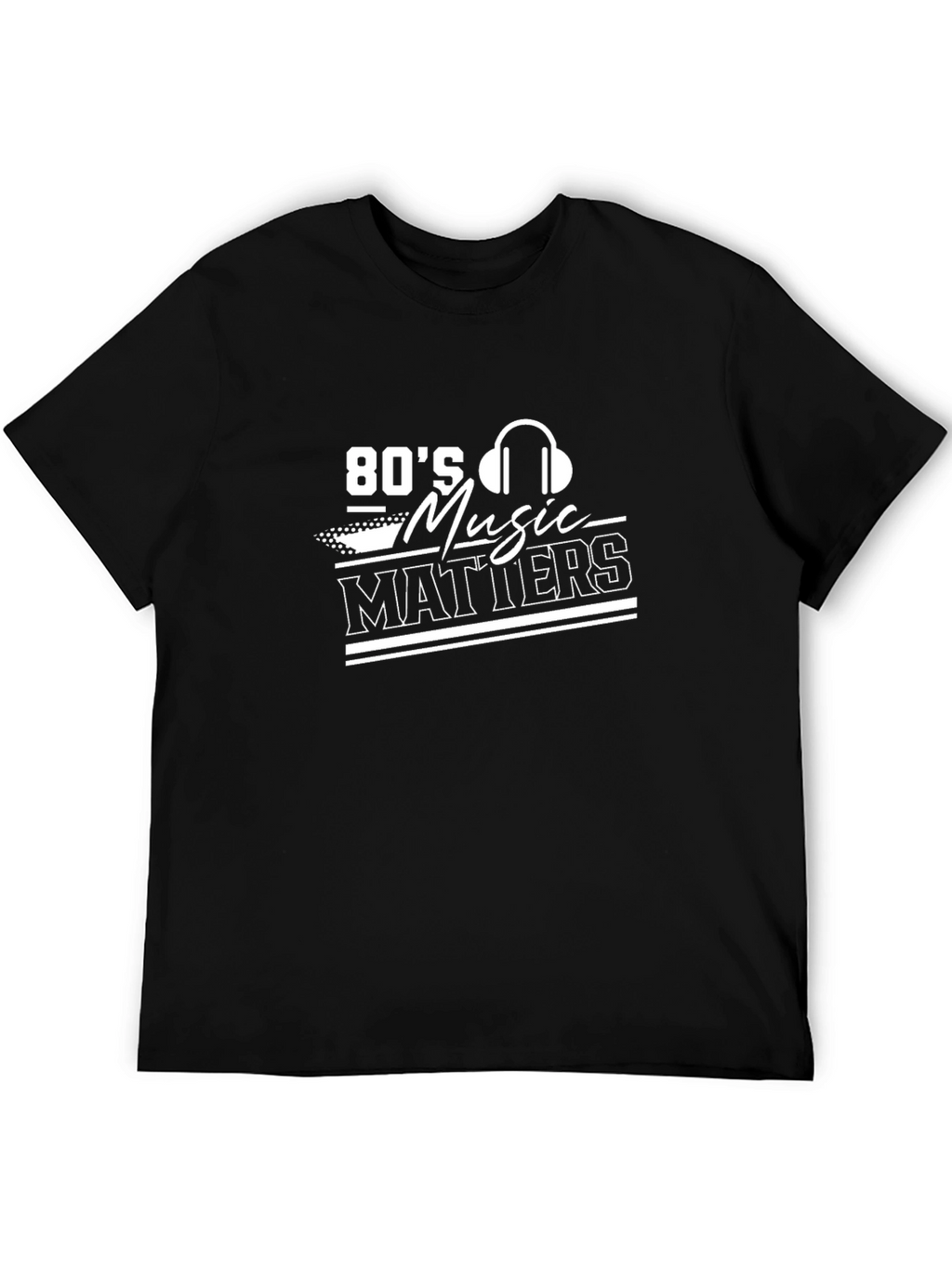 80s Music Matters Graphic Tee - Black