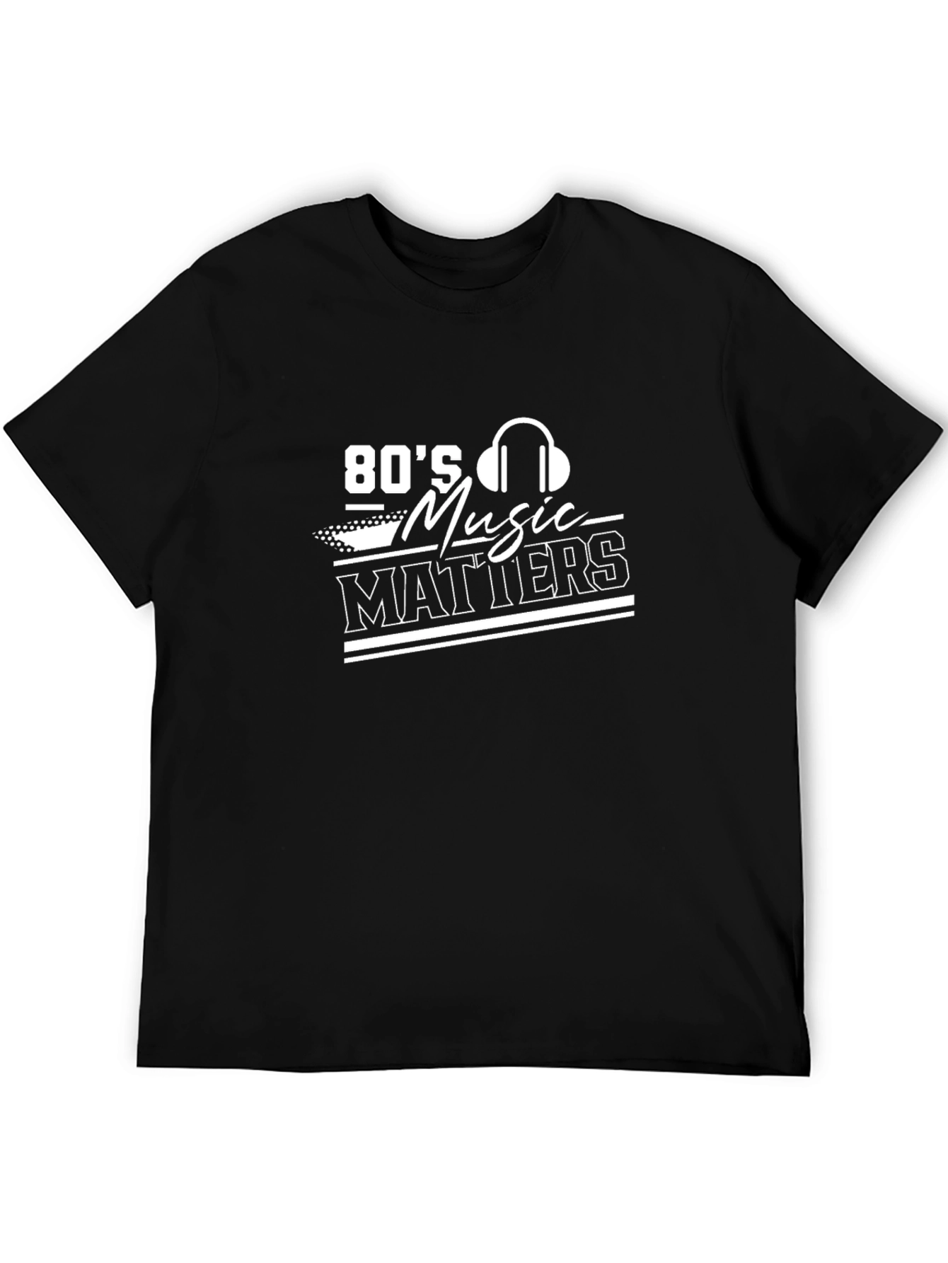 80s Music Matters Graphic Tee - Black