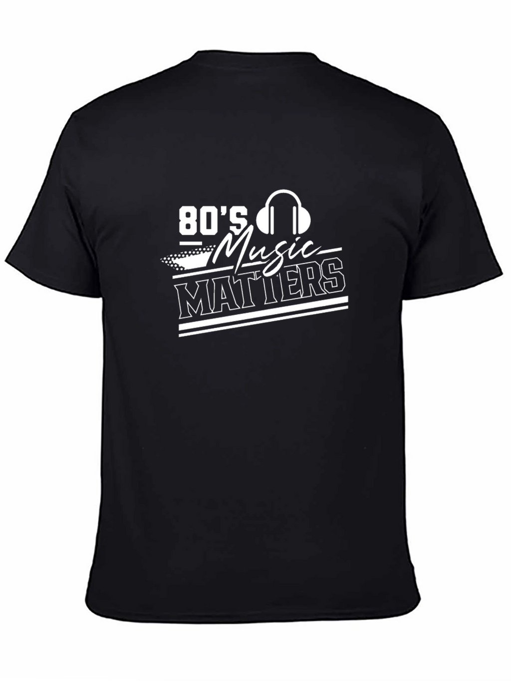 80s Music Matters Graphic Tee - Black