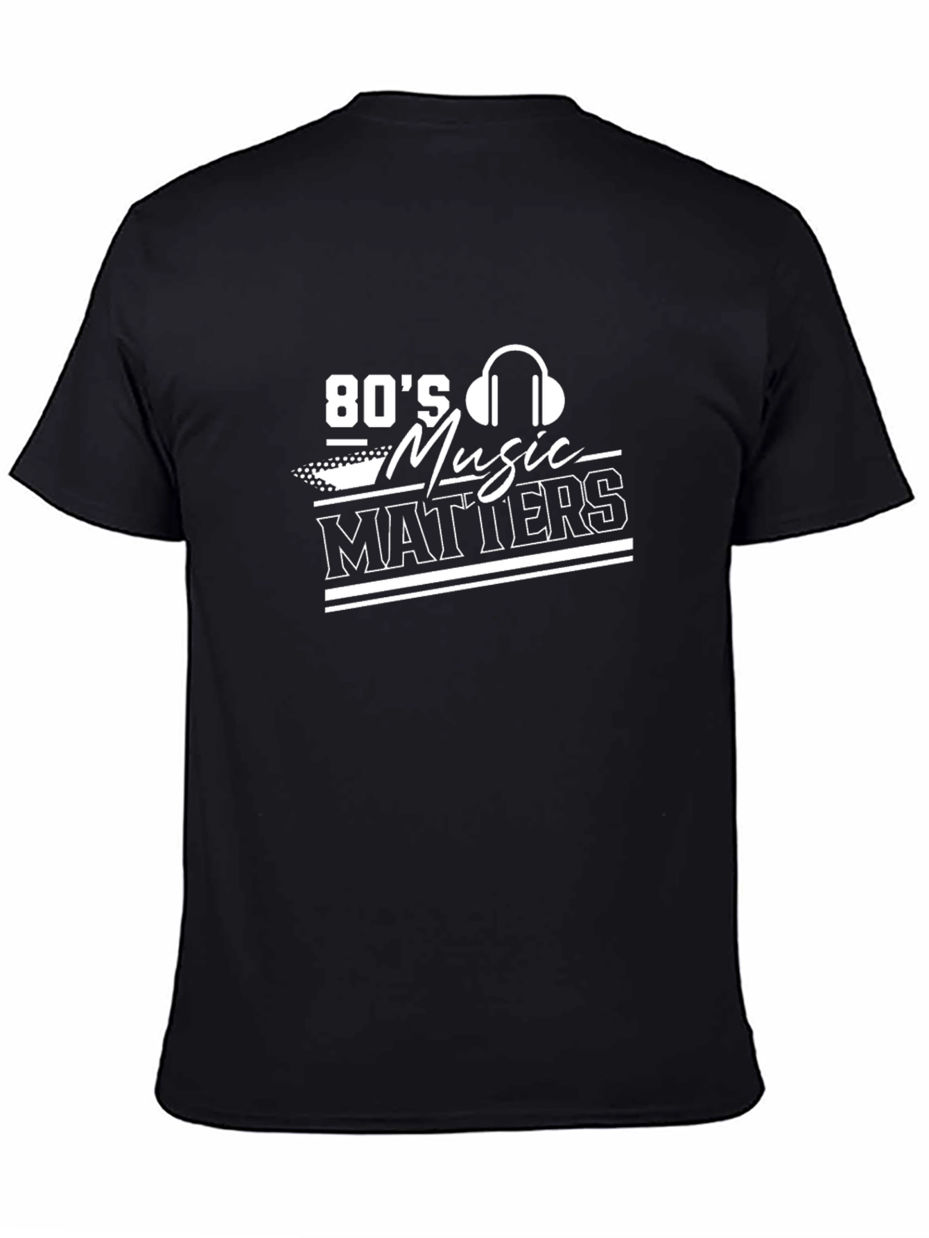 80s Music Matters Graphic Tee - Black