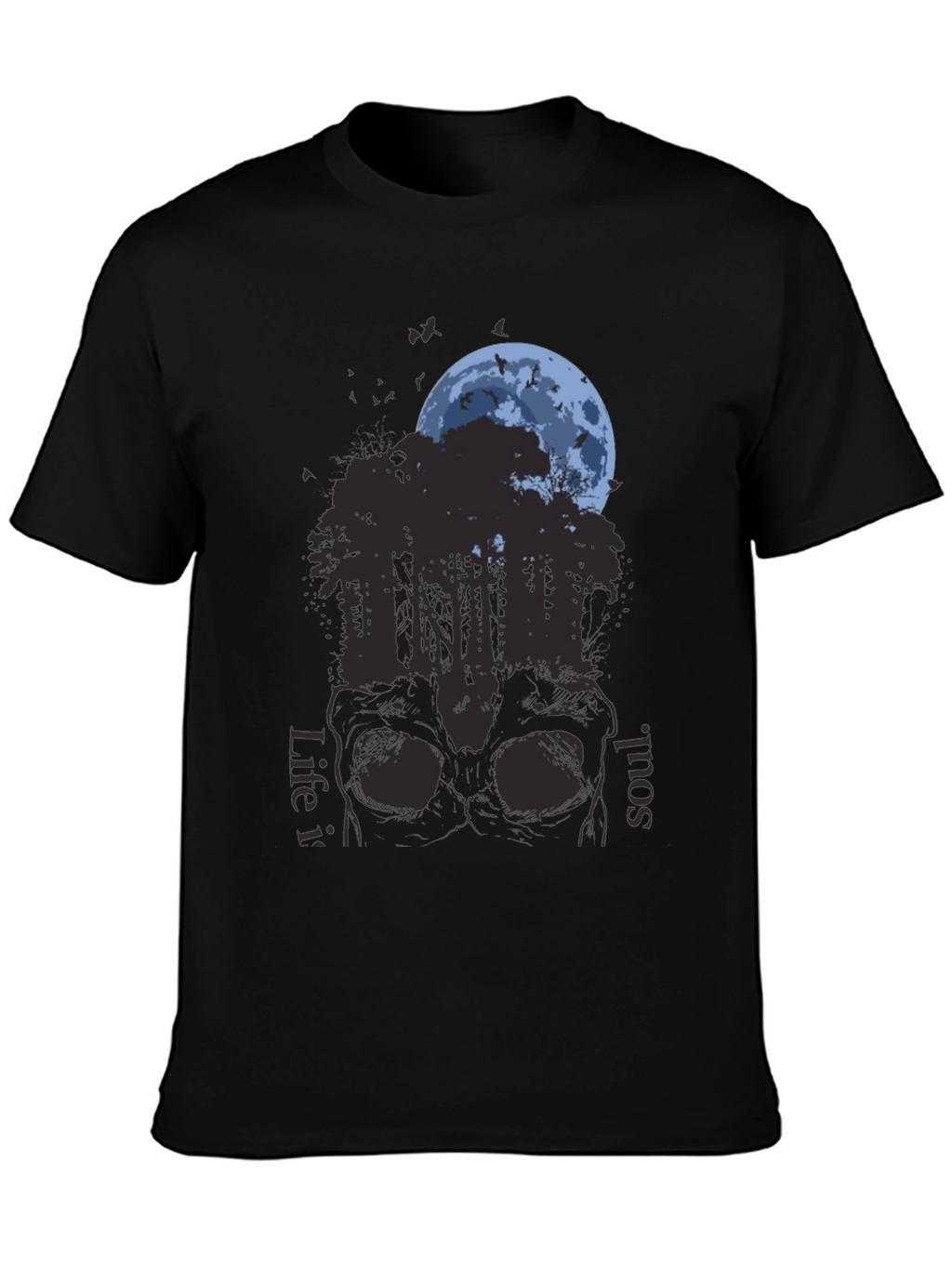Skull Forest Moon Graphic T-Shirt