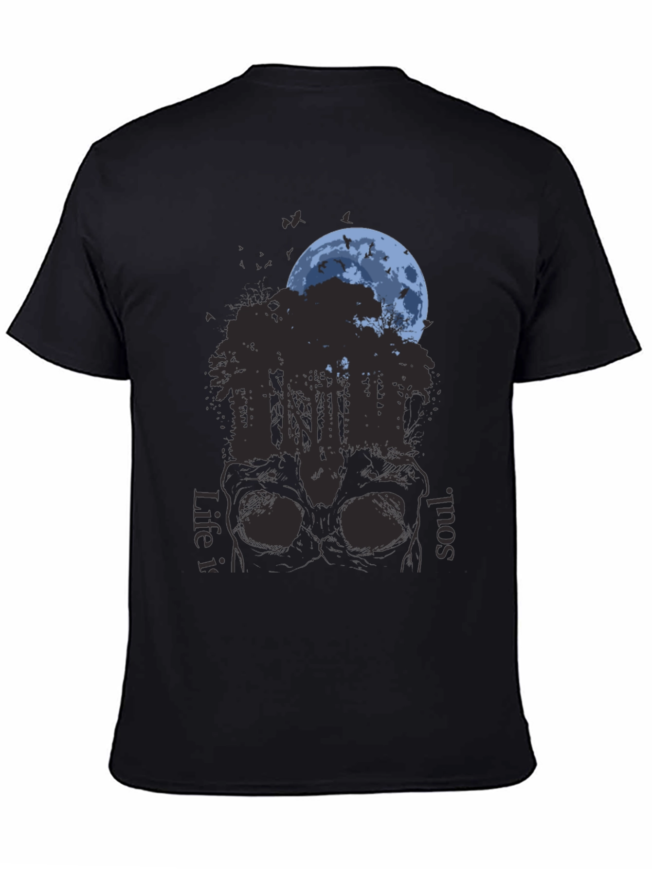 Skull Forest Moon Graphic T-Shirt