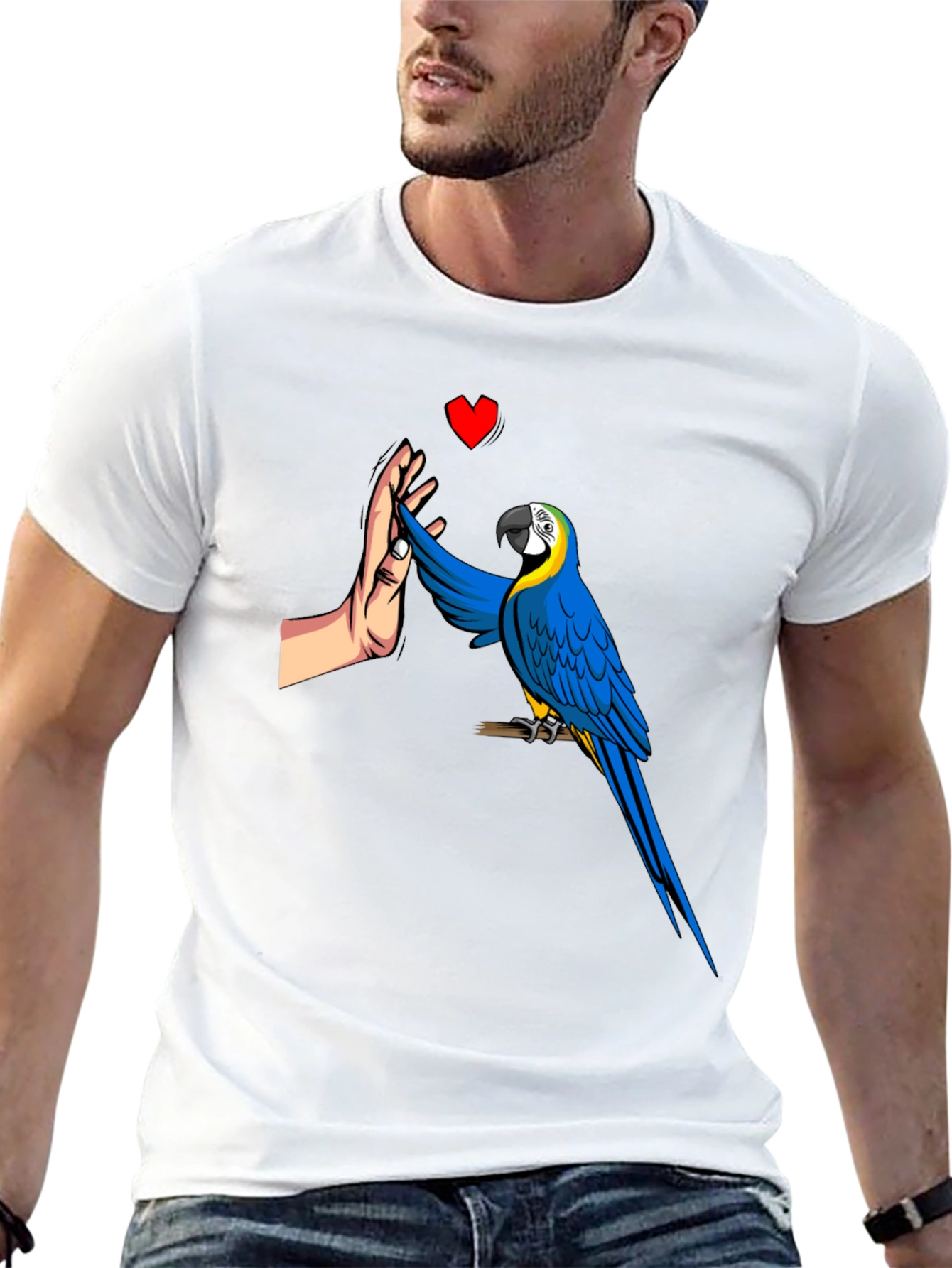 Parrot High Five Graphic Tee - Mens Black T-Shirt