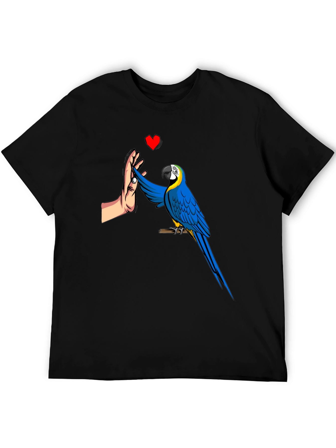 Parrot High Five Graphic Tee - Mens Black T-Shirt