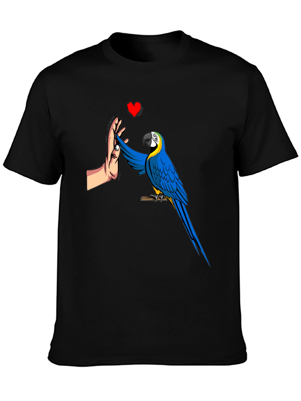 Parrot High Five Graphic Tee - Mens Black T-Shirt