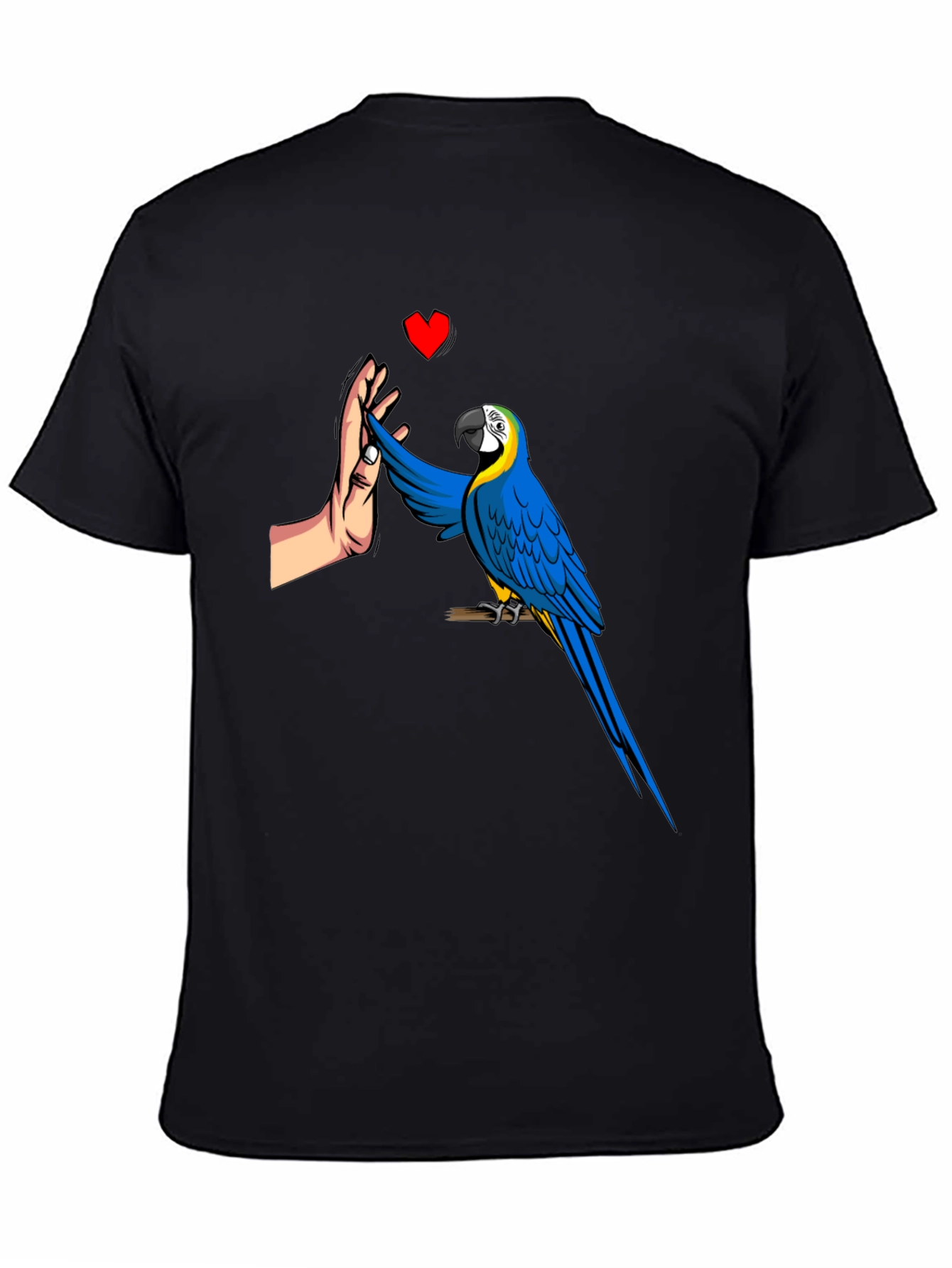Parrot High Five Graphic Tee - Mens Black T-Shirt