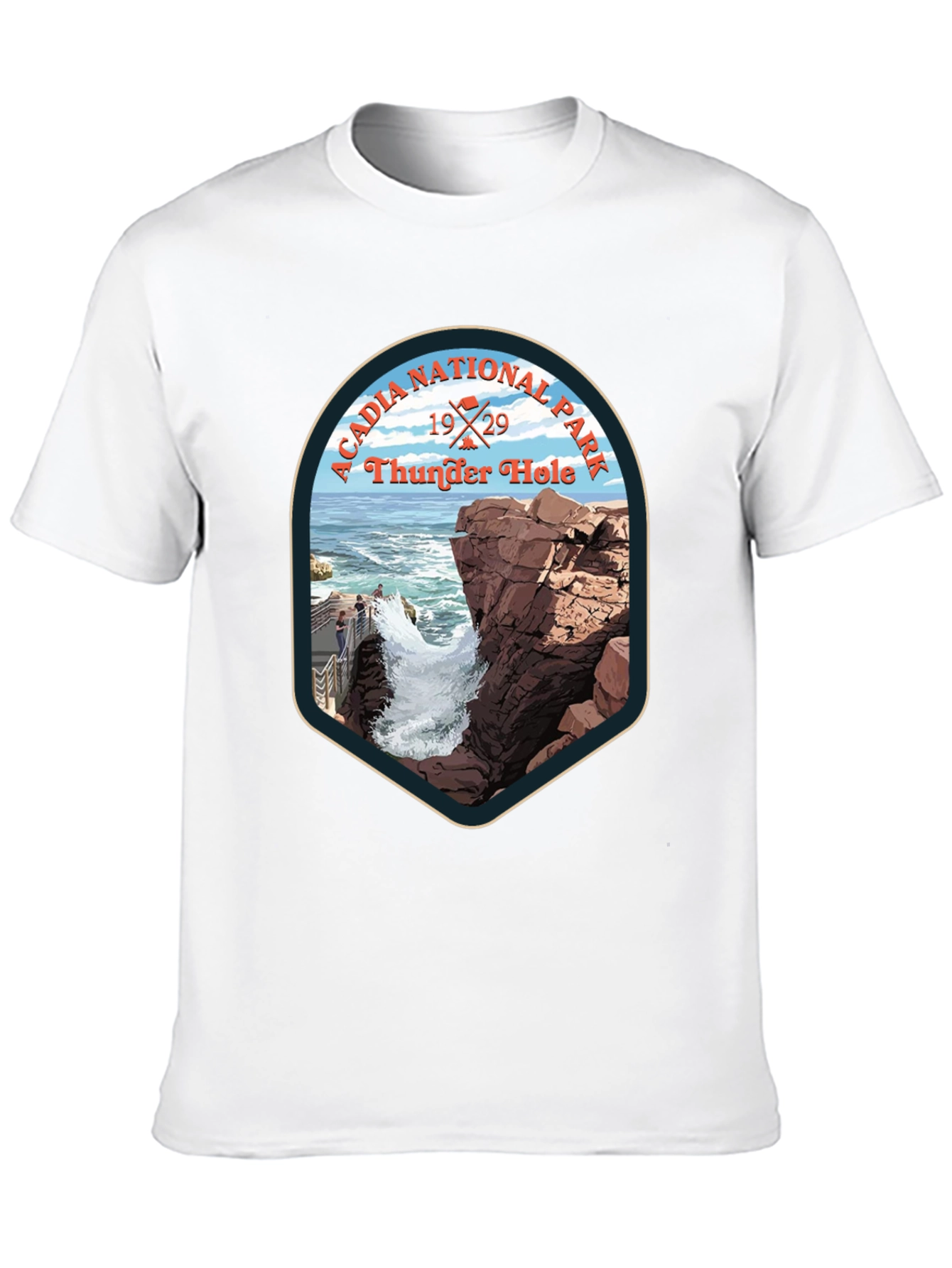 Acadia National Park Thunder Hole Tee - Black