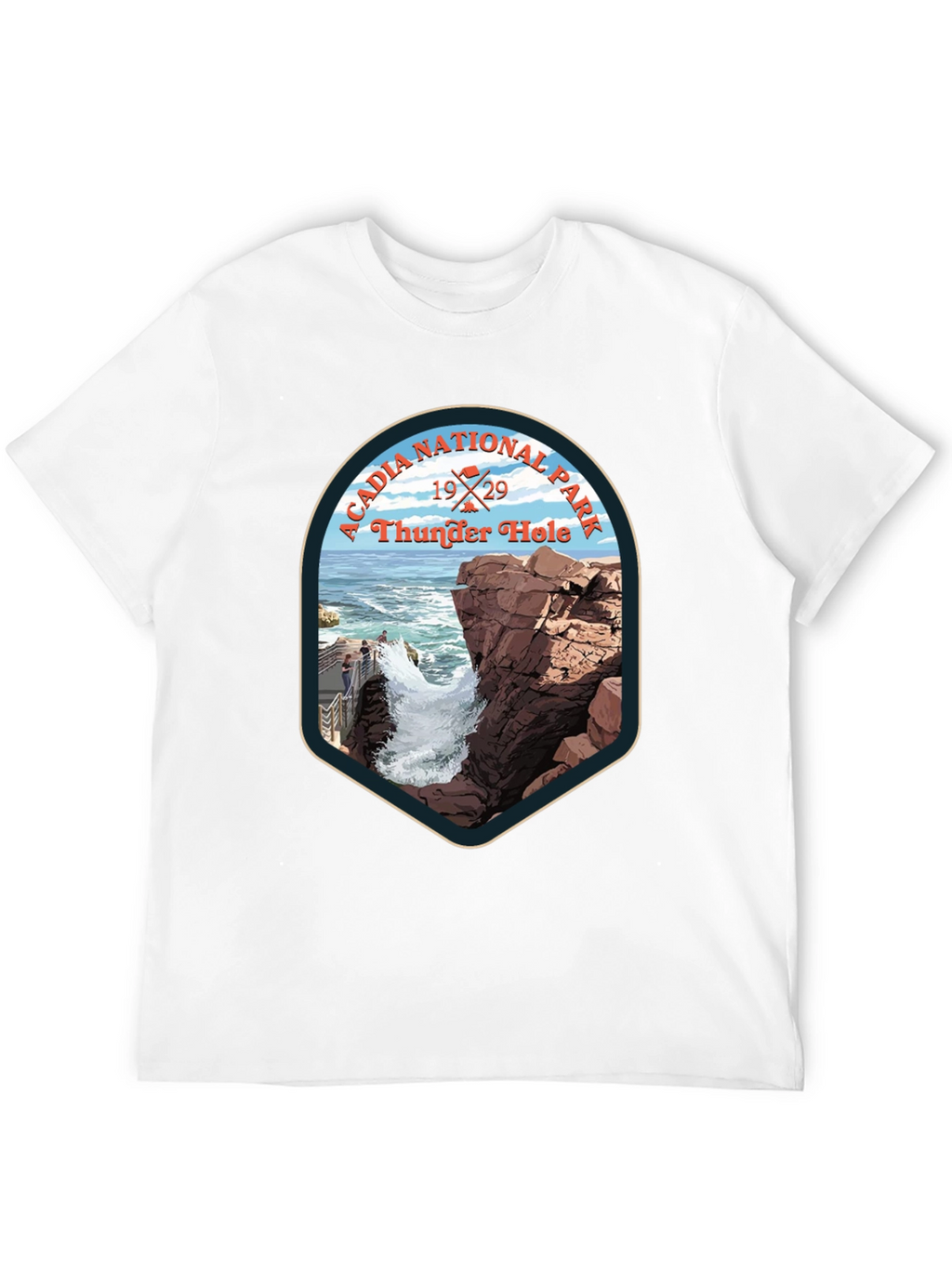 Acadia National Park Thunder Hole Tee - Black