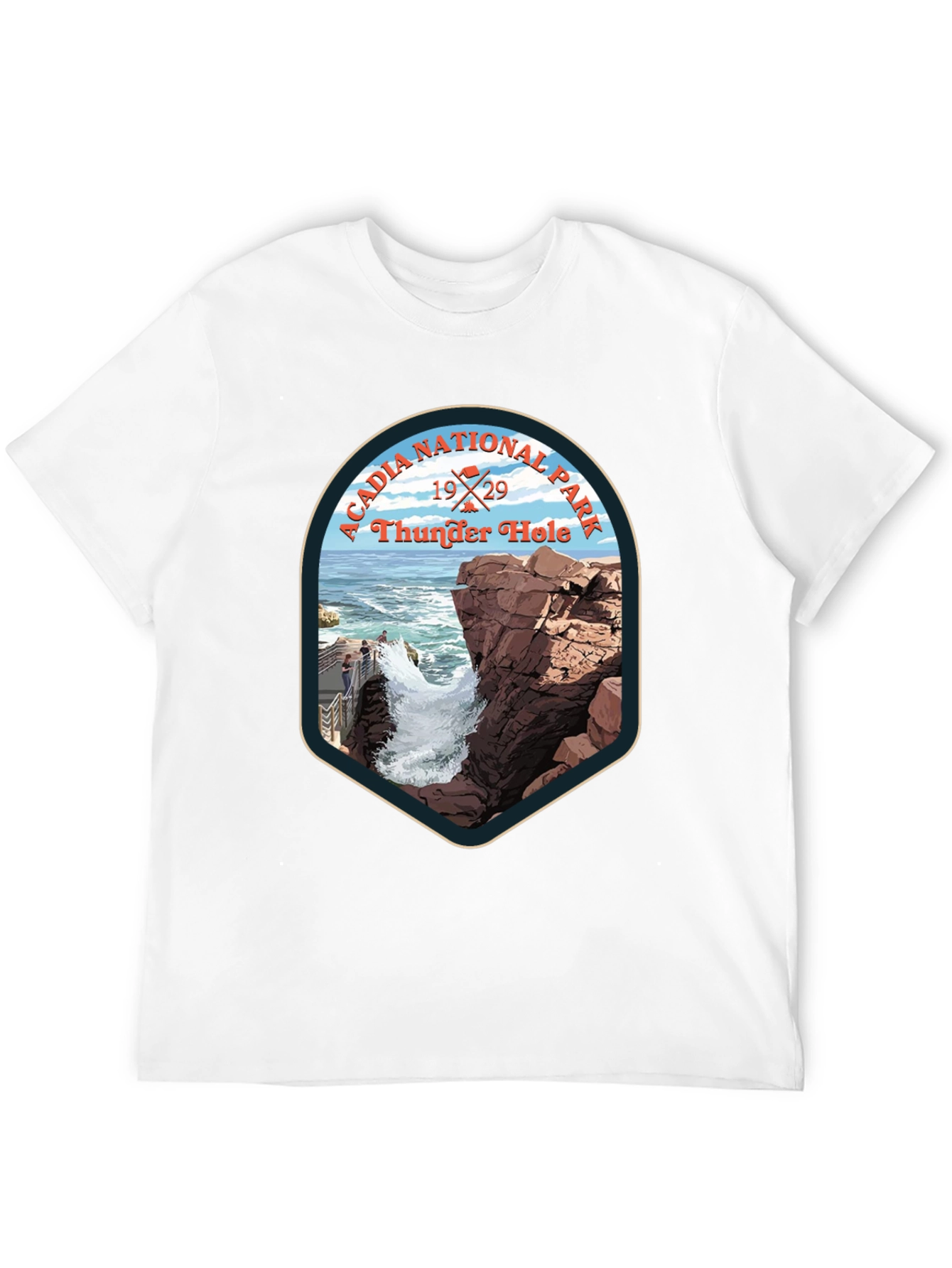 Acadia National Park Thunder Hole Tee - Black