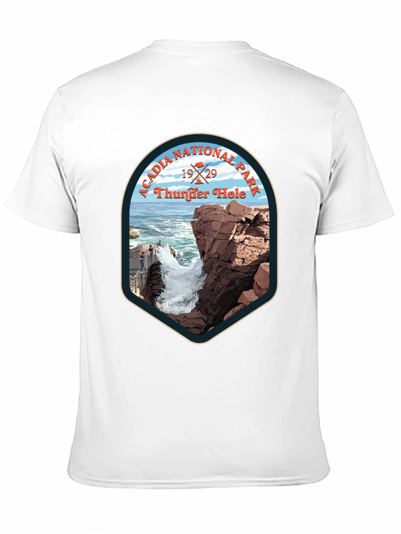 Acadia National Park Thunder Hole Tee - Black