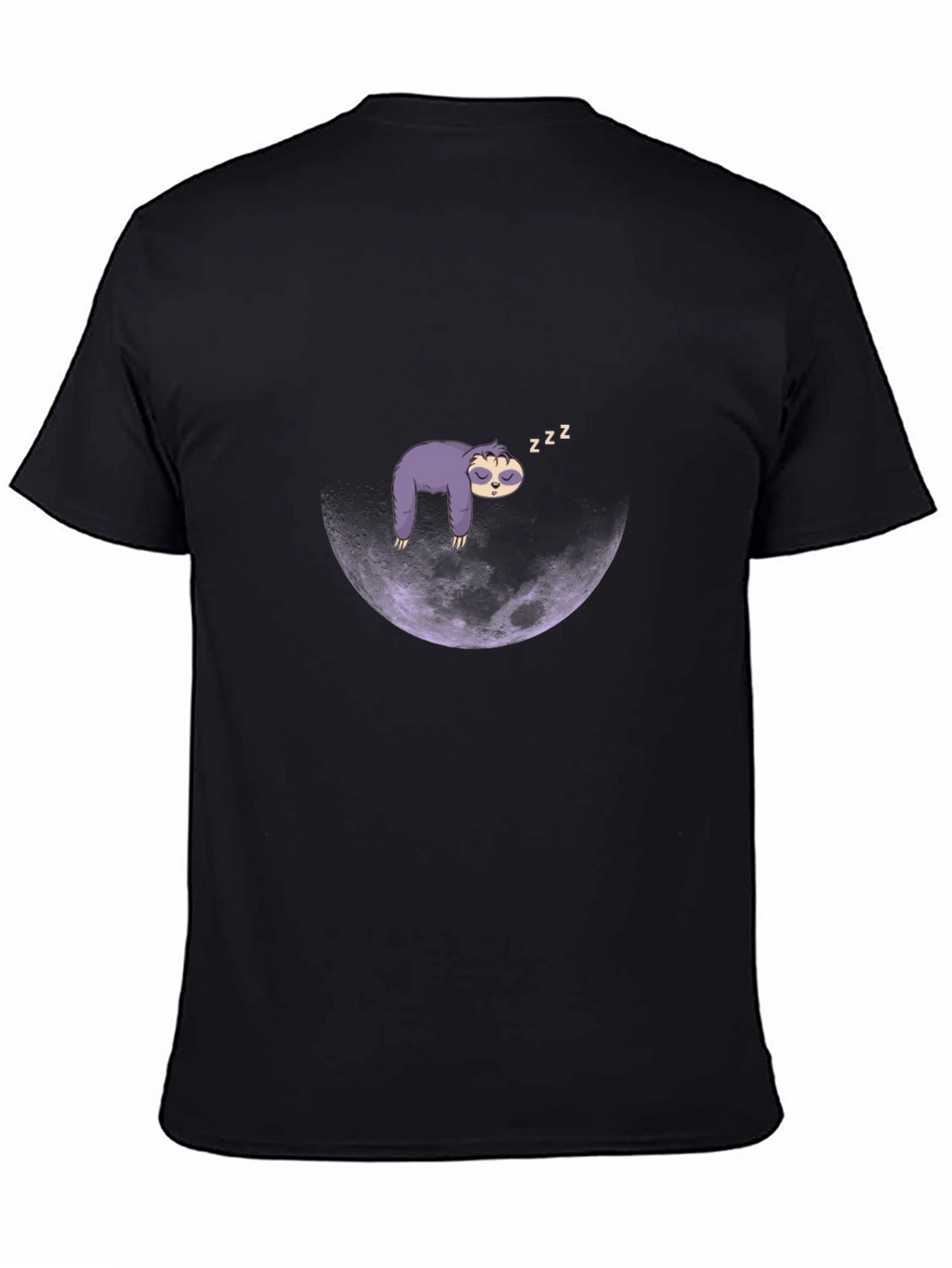 Sloth Moon Sleep T-Shirt - Mens Black Graphic Tee