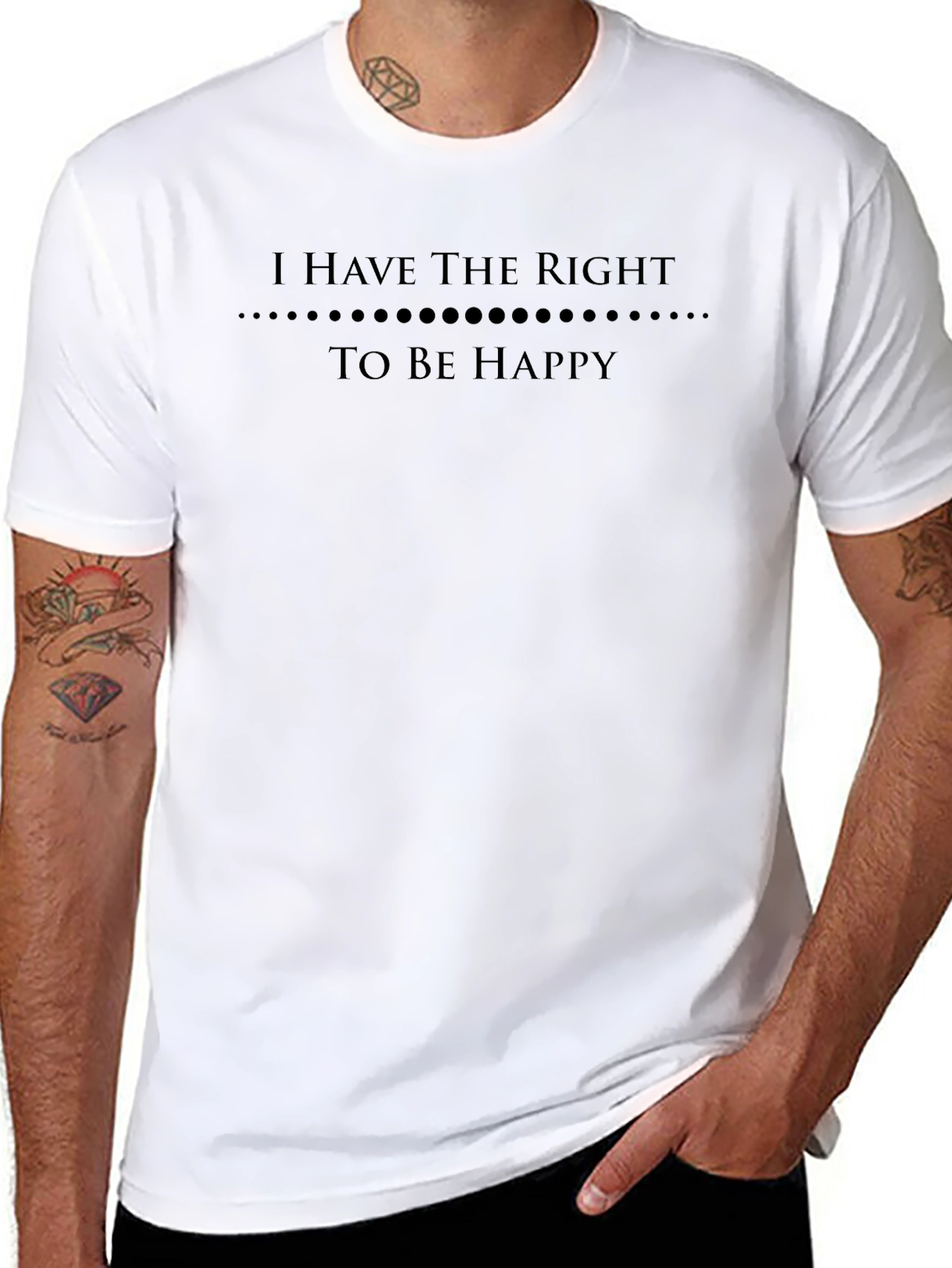 Right To Be Happy Graphic Tee - Black