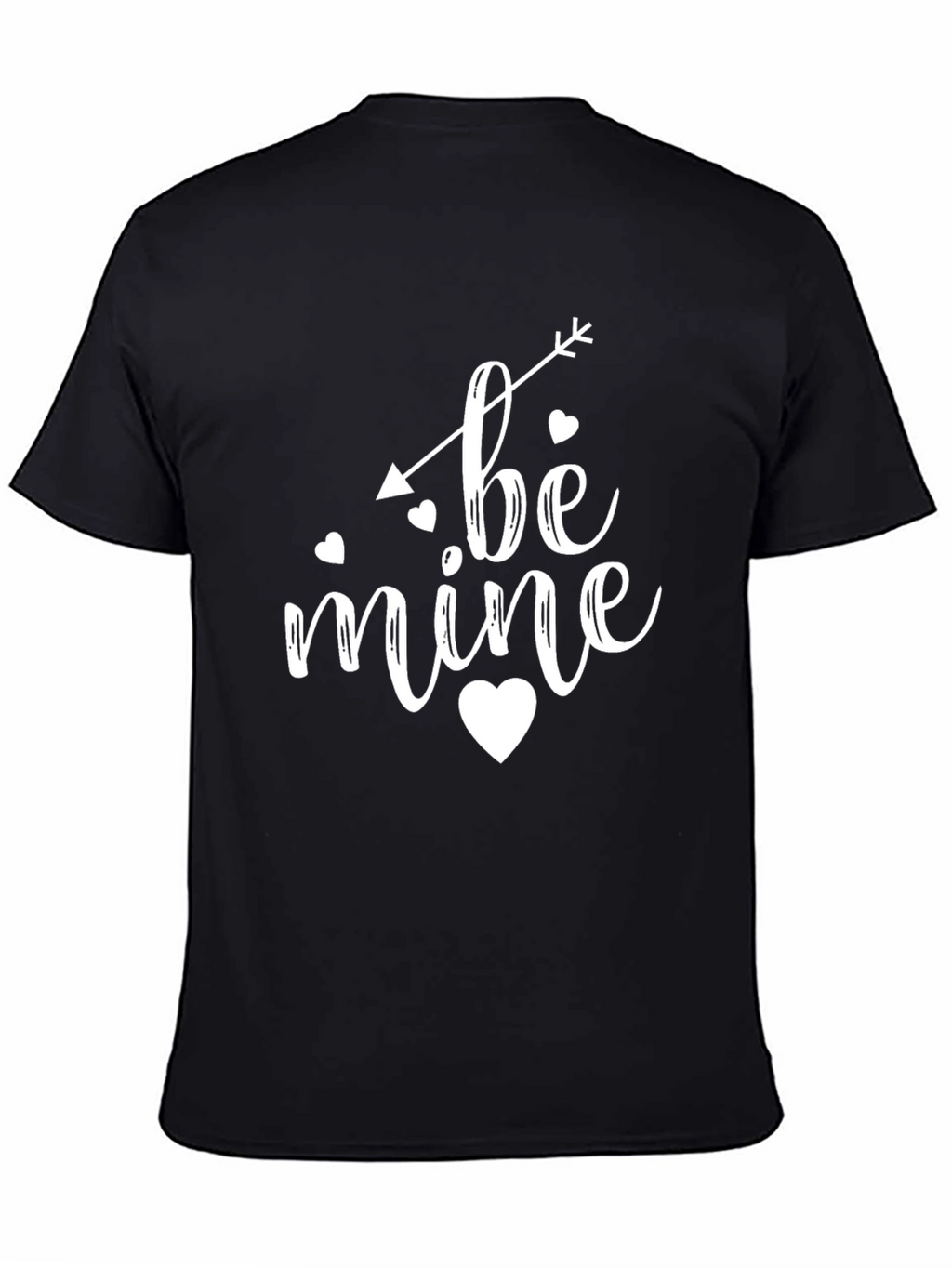 Be Mine Valentines Day Graphic Tee - Black